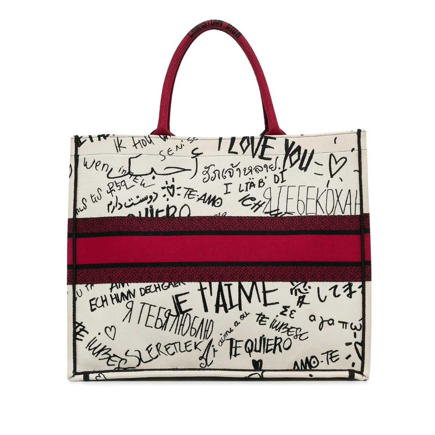 Dior amour Graffiti Book Tote Shg We6Kid Large Tote Bag