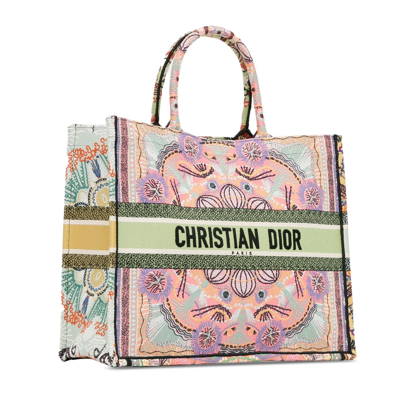 Dior Book Tote Shg Sv0Jbo Canvas Large Embroidered Tote Bag