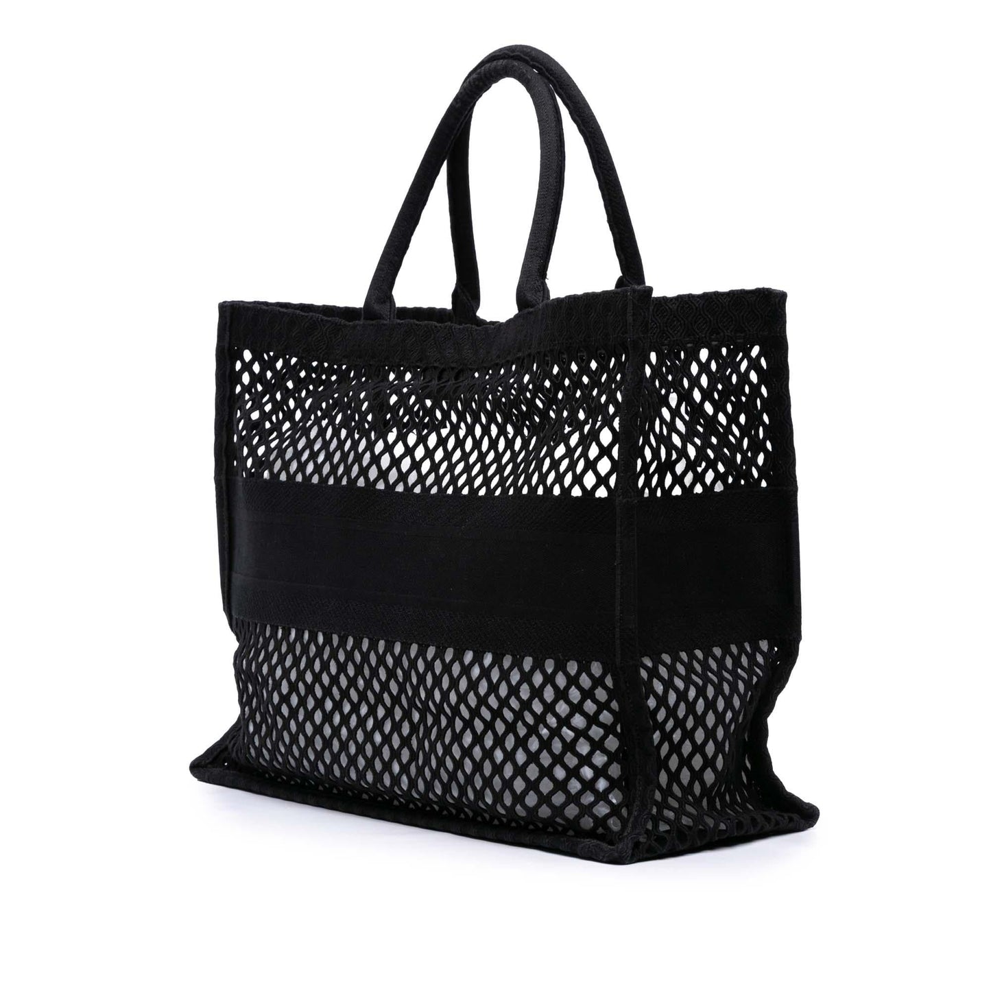 Dior Mesh Book Tote Large Embroidered Tote Bag