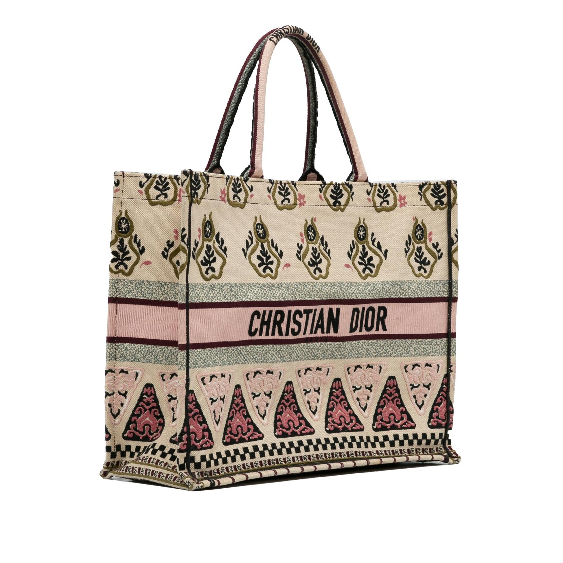 Dior Geometric Book Tote Shg Otoggs Large Embroidered Tote Bag