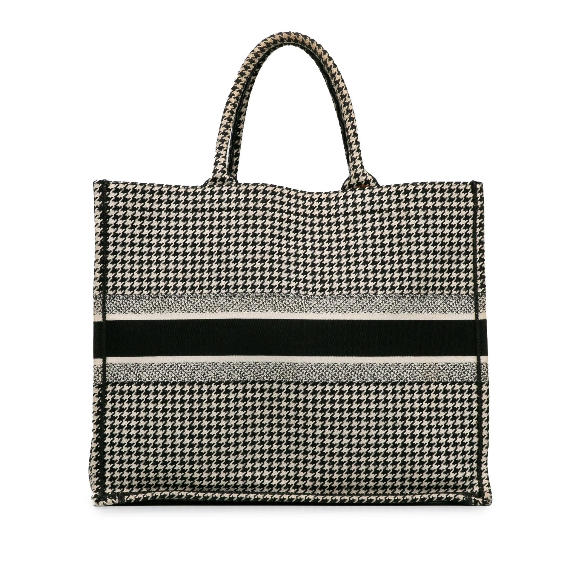 Dior Houndstooth Book Tote Shg Uagzee Large Tote Bag