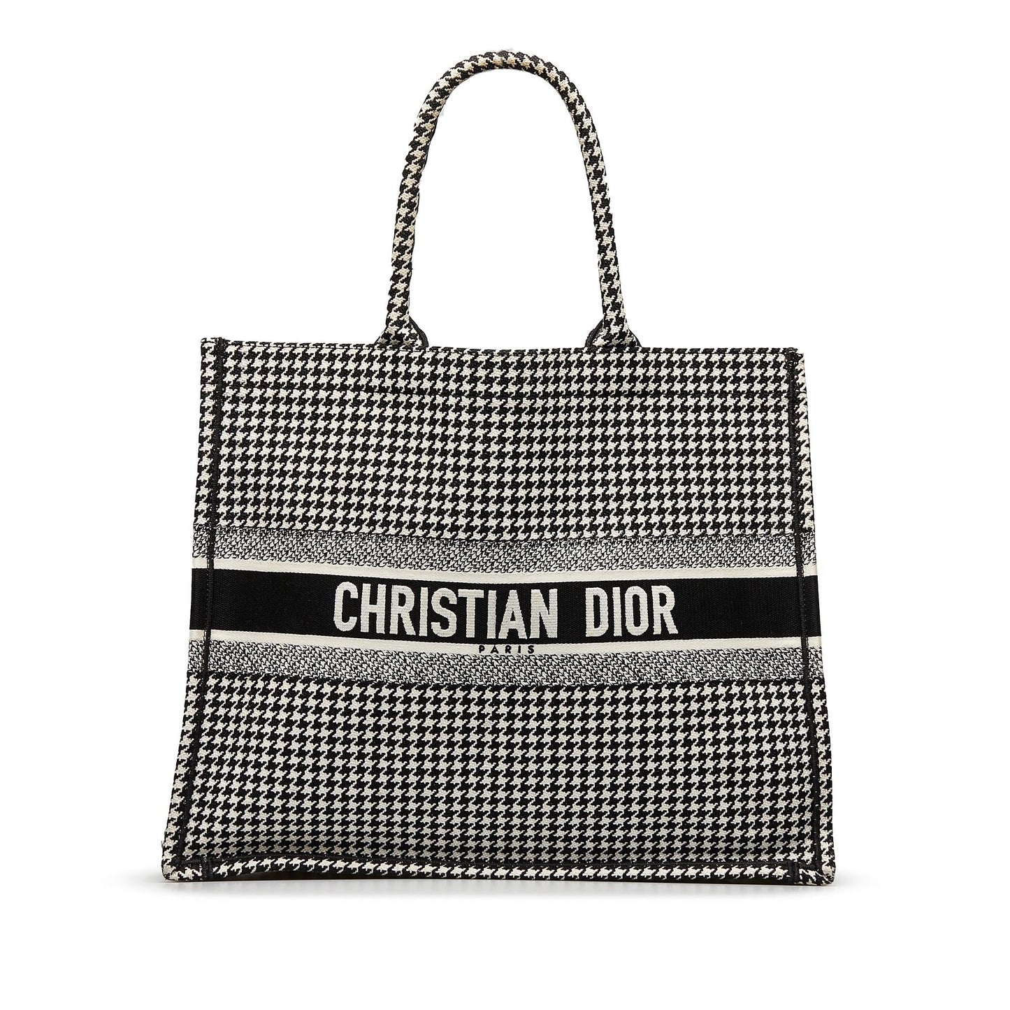 Dior Houndstooth Book Tote Large Tote Bag Tote Shg Vgsuwy