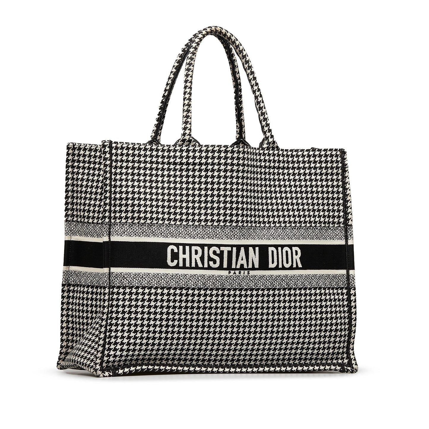 Dior Houndstooth Book Tote Large Tote Bag Tote Shg Vgsuwy