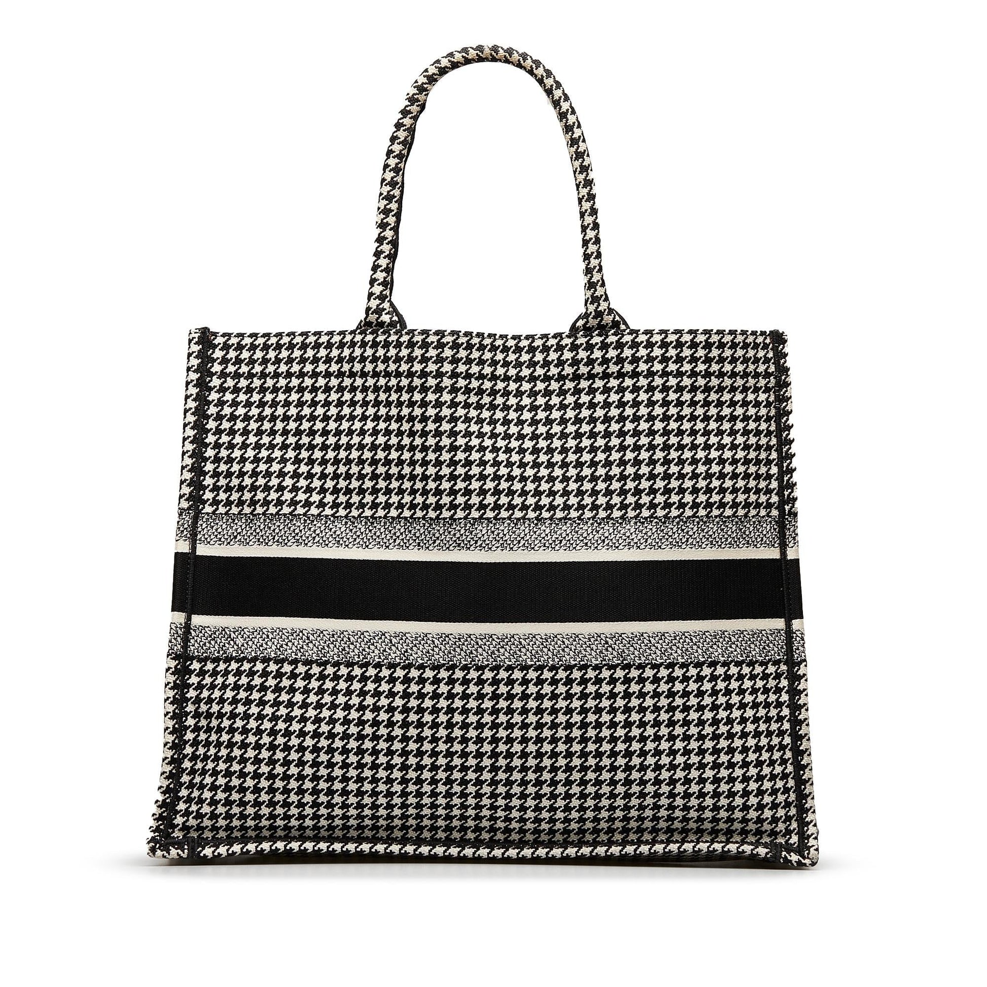 Dior Houndstooth Book Tote Large Tote Bag Houndstooth Book Tote