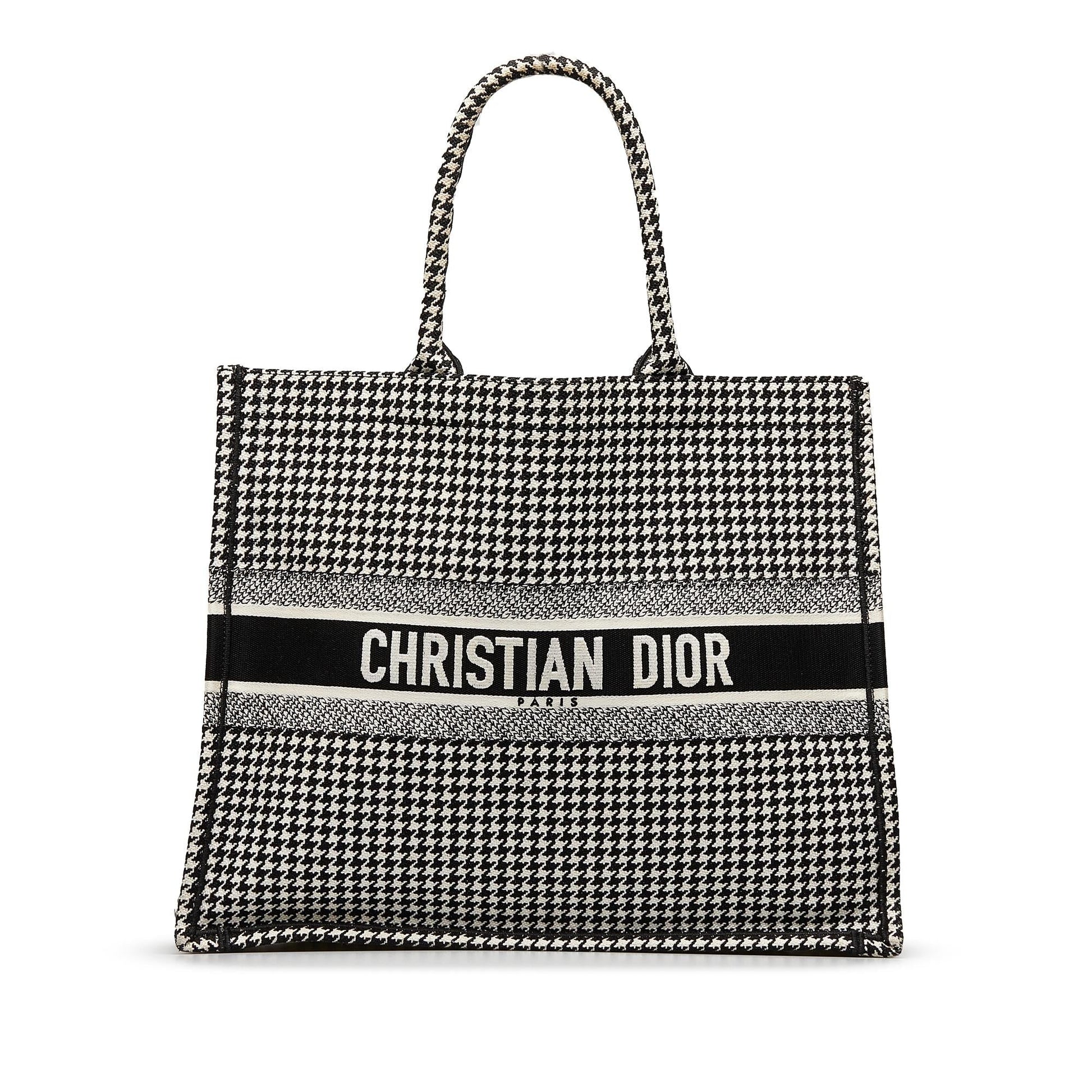 Dior Houndstooth Book Tote Large Tote Bag Houndstooth Book Tote