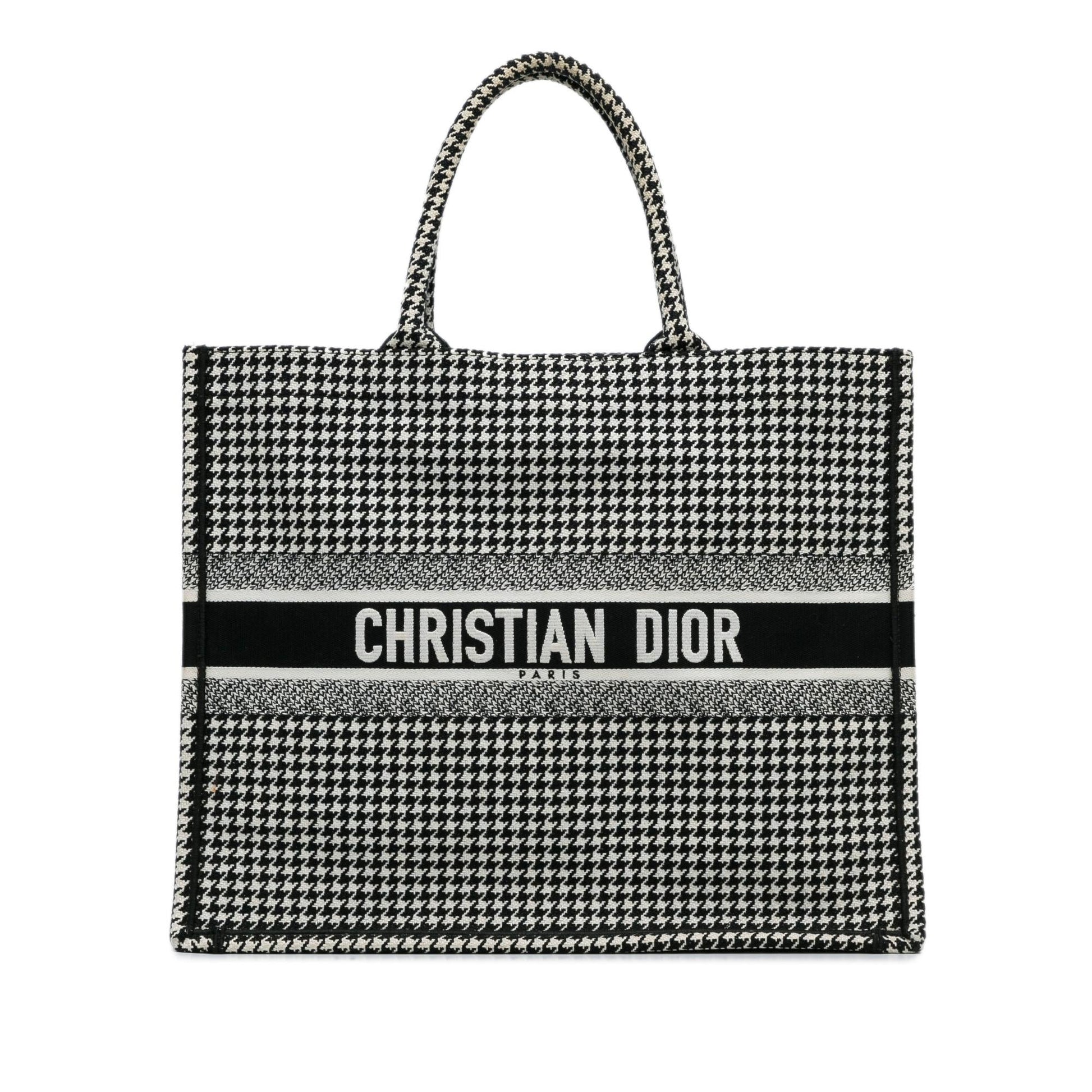 Dior Houndstooth Book Tote Shg I71Xoc Large Embroidered Tote Bag