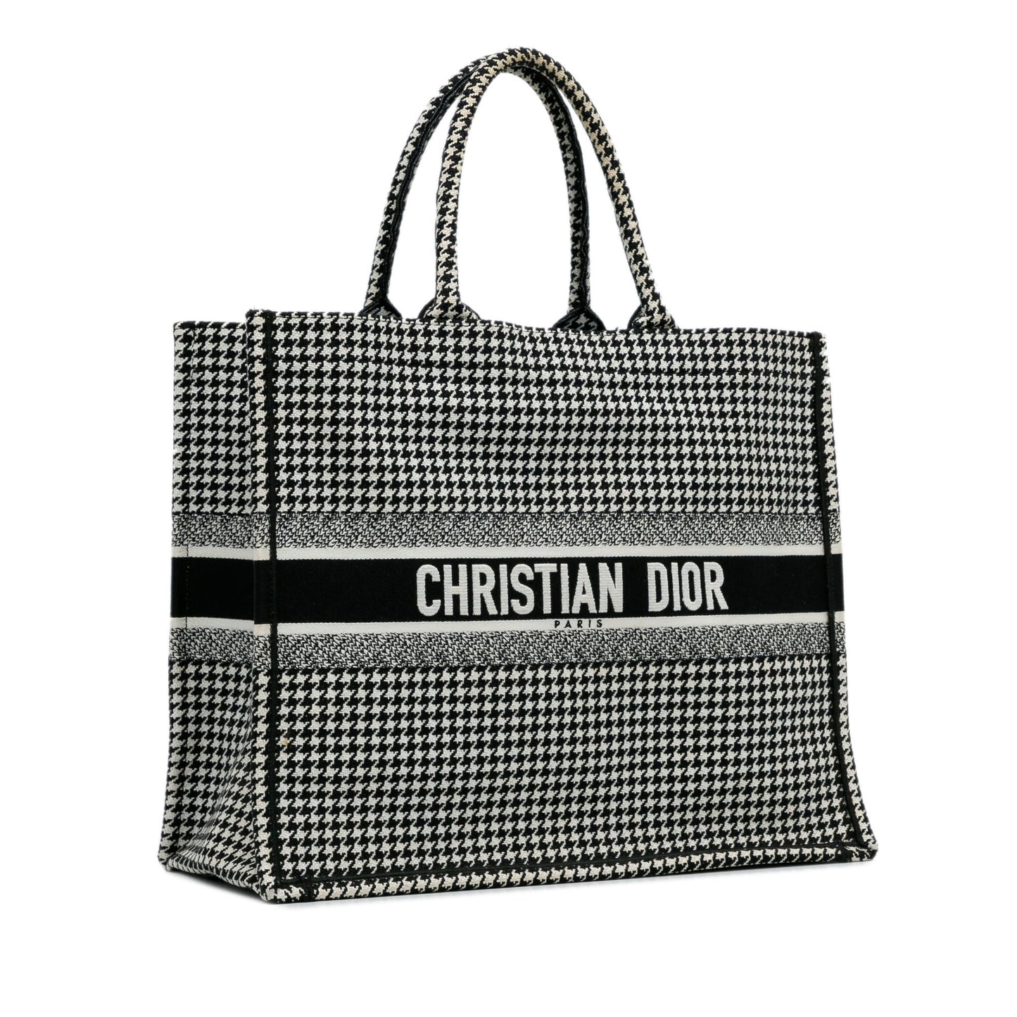 Dior Houndstooth Book Tote Shg I71Xoc Large Embroidered Tote Bag