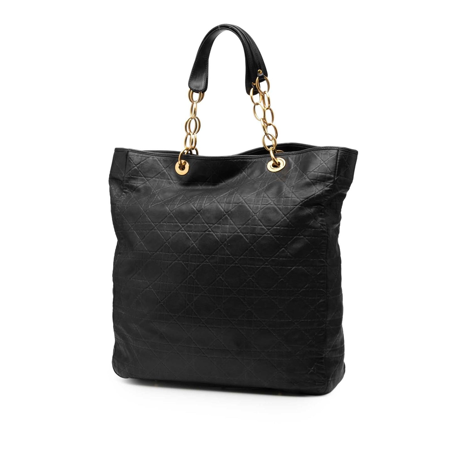 Dior Cannage Lady Soft Shopping Tote Lambskin Large Tote Bag