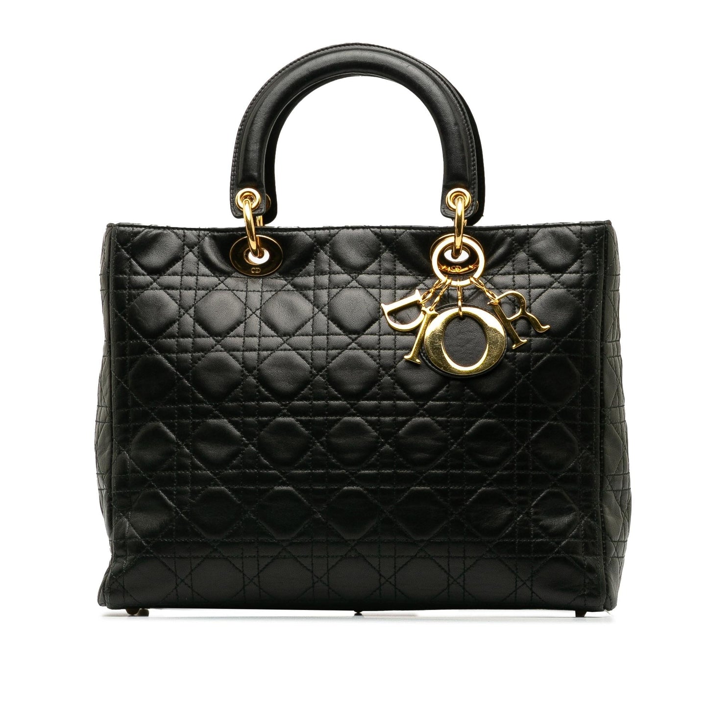 Dior Cannage Lady Shg 1Eyjtj Satchel Bag Lambskin Large