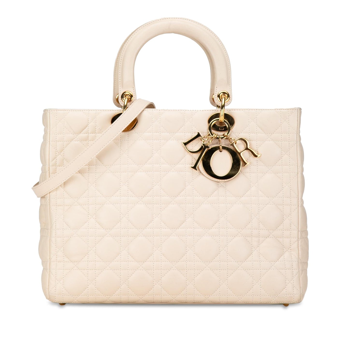 Dior Cannage Lady Shg Taw0H5 Satchel Bag Lambskin Large