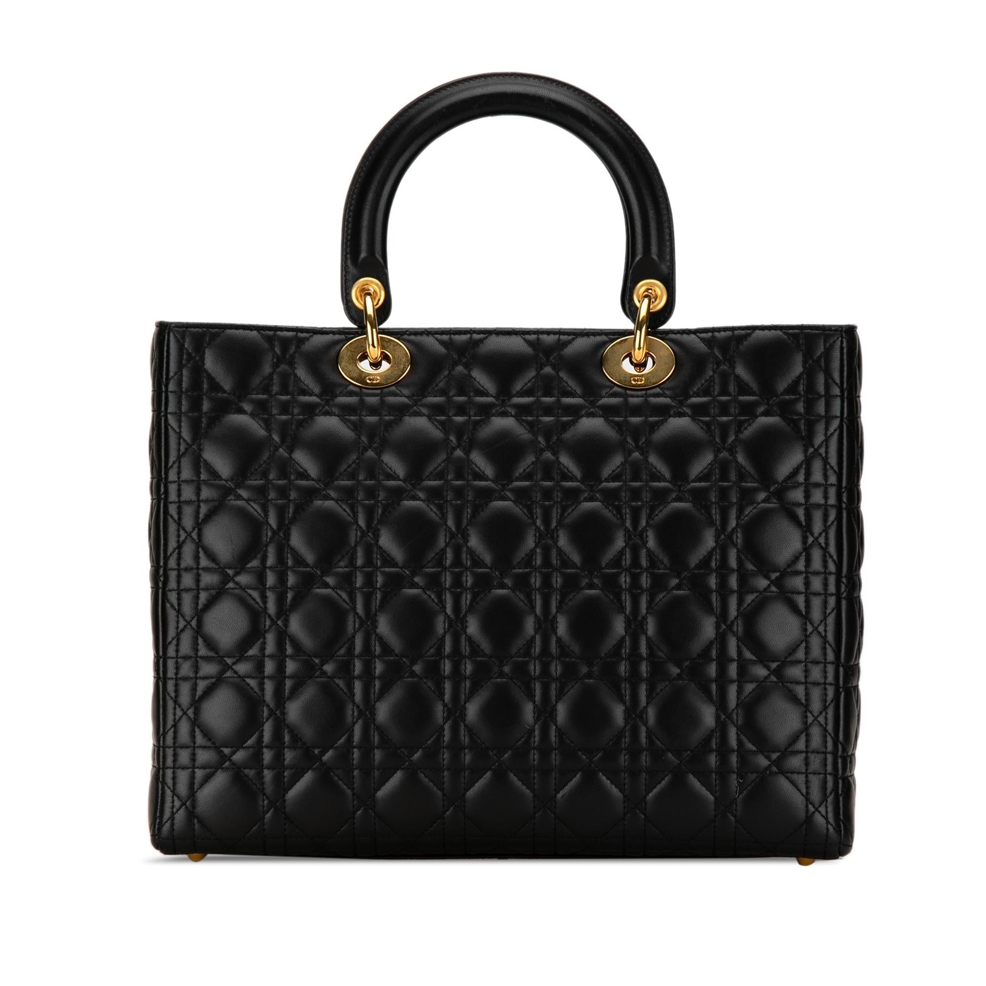 Dior Cannage Lady Shg 12Hnsl Satchel Bag Lambskin Large