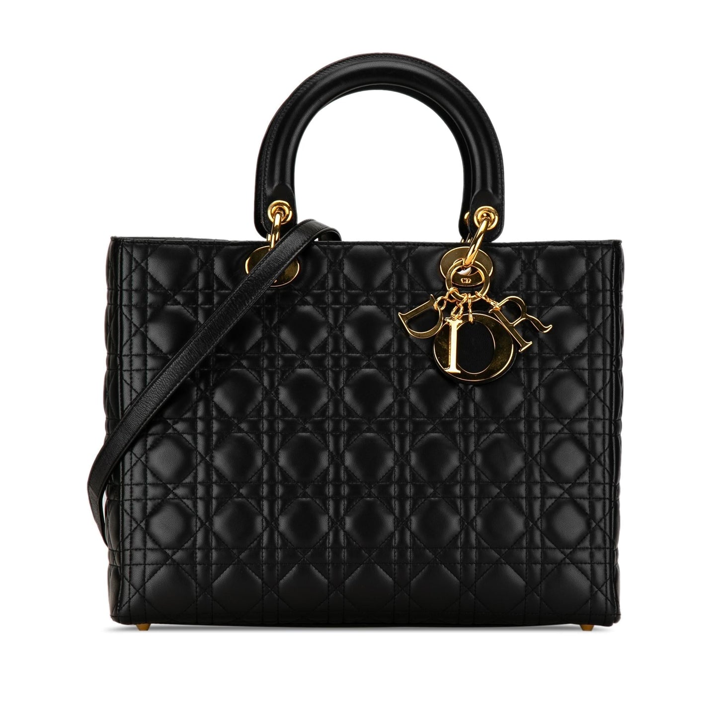 Dior Cannage Lady Shg 12Hnsl Satchel Bag Lambskin Large