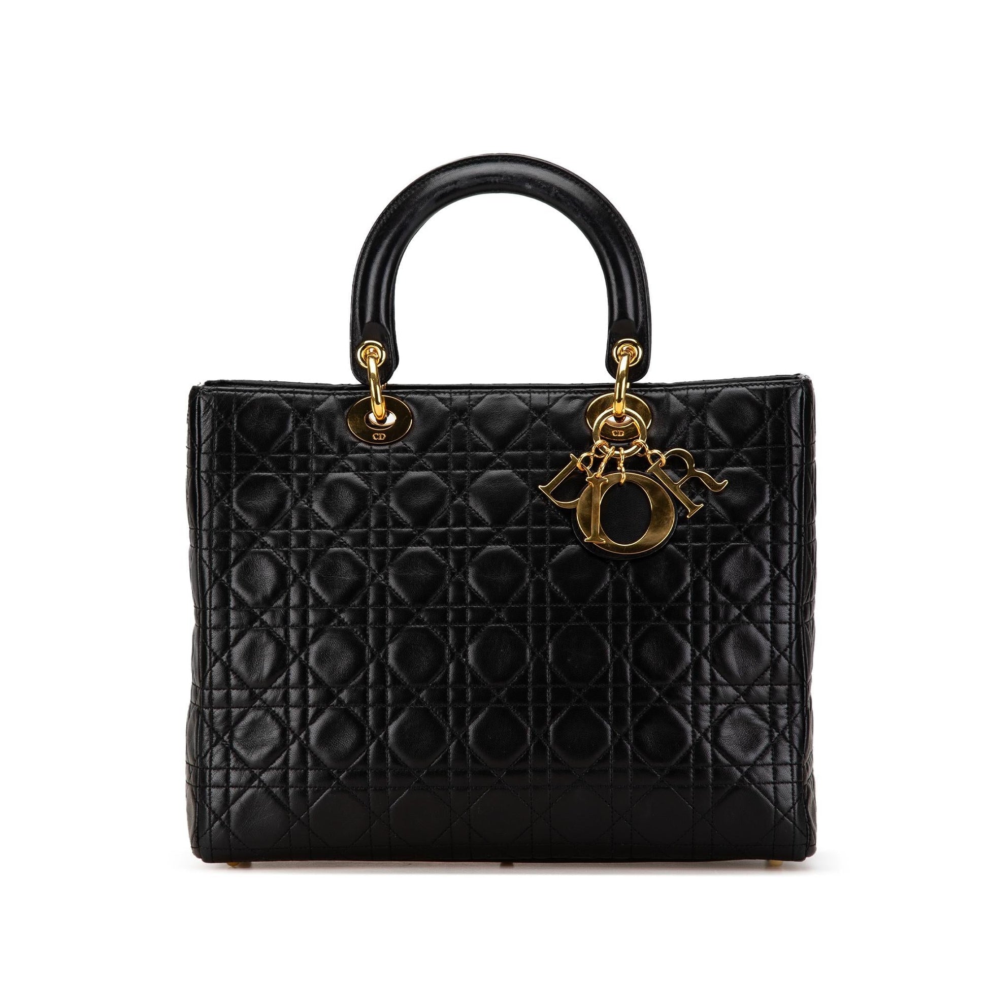 Dior Cannage Lady Shg 04Veqj Satchel Bag Lambskin Large
