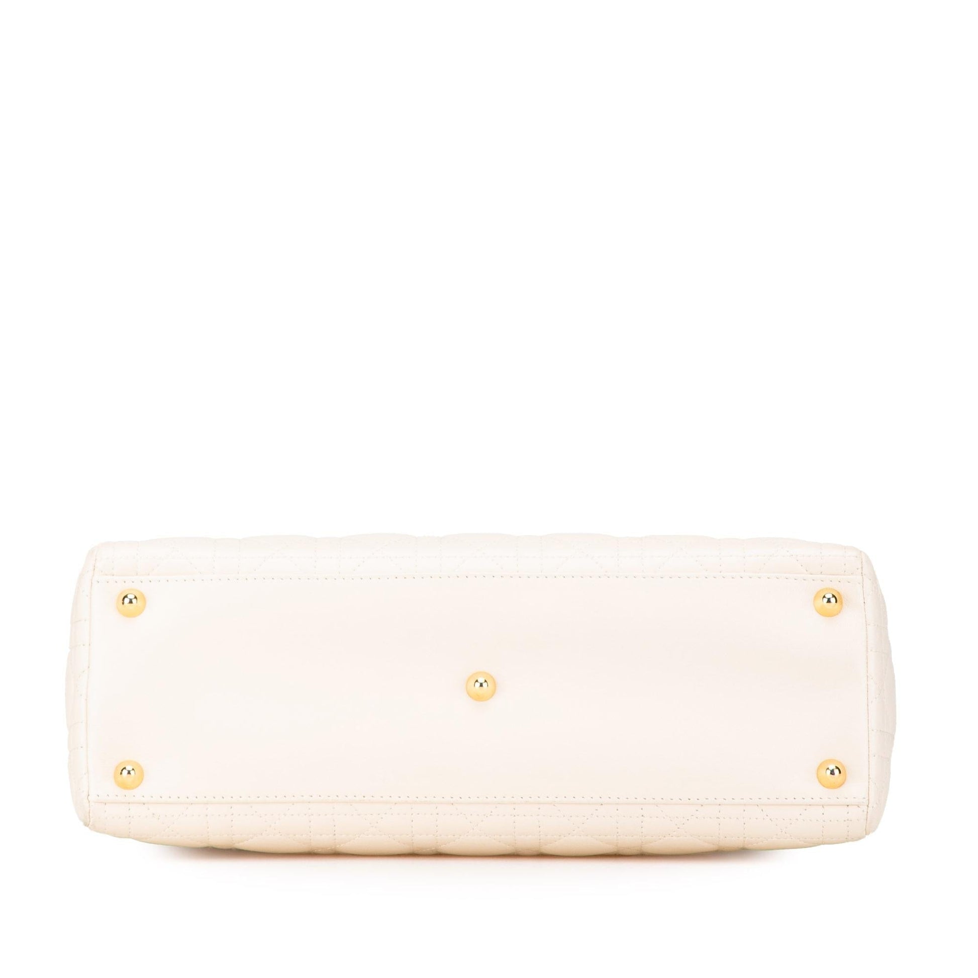 Dior Cannage Lady Satchel Bag Lambskin Large