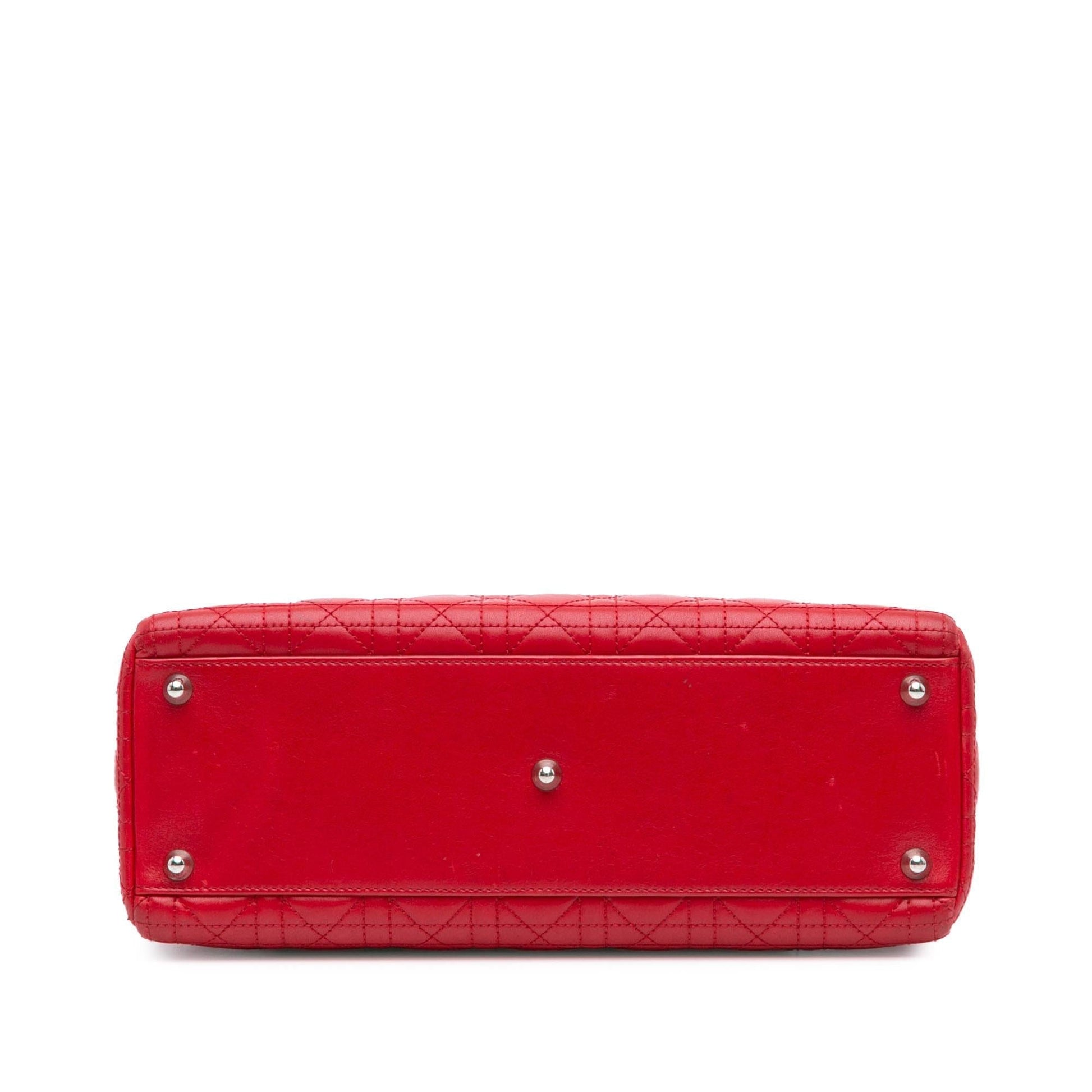 Dior Cannage Lady Satchel Bag Lambskin Large Lady Dior 1