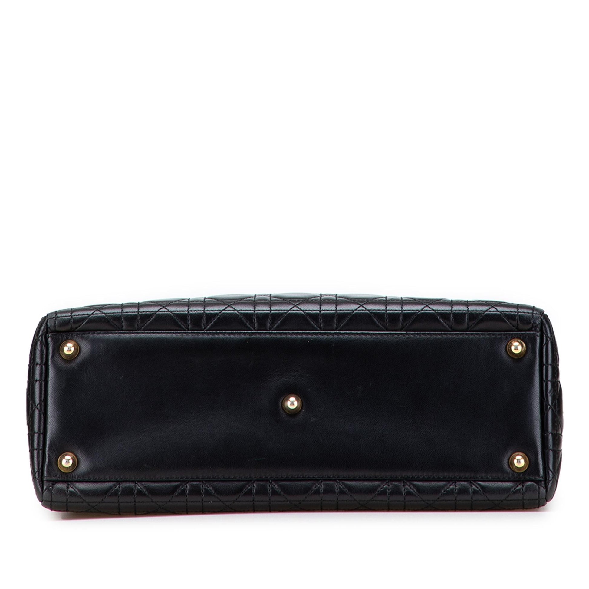 Dior Cannage Lady Satchel Bag Lambskin Large Lady Dior 7