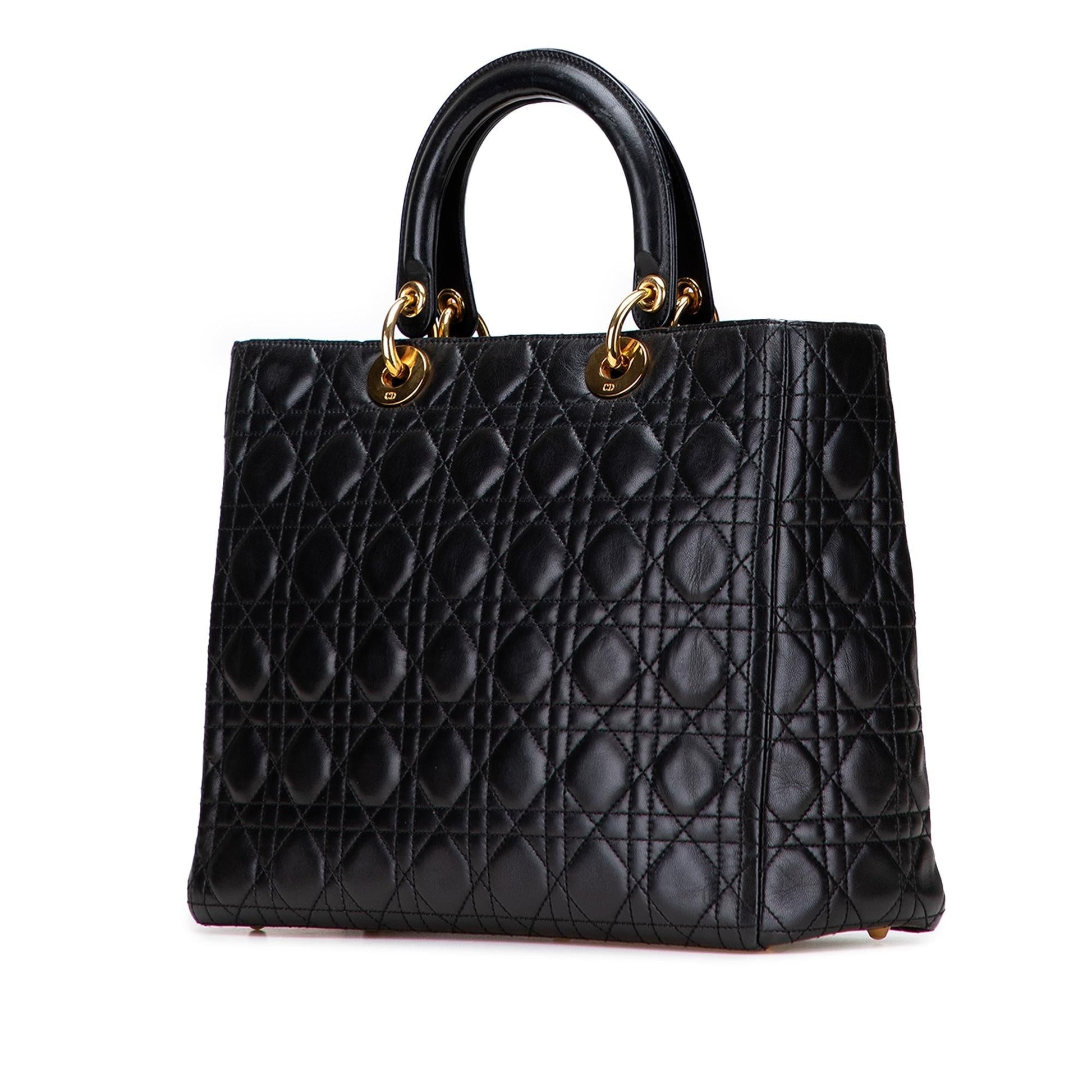 Dior Cannage Lady Satchel Bag Lambskin Large Lady Dior 7