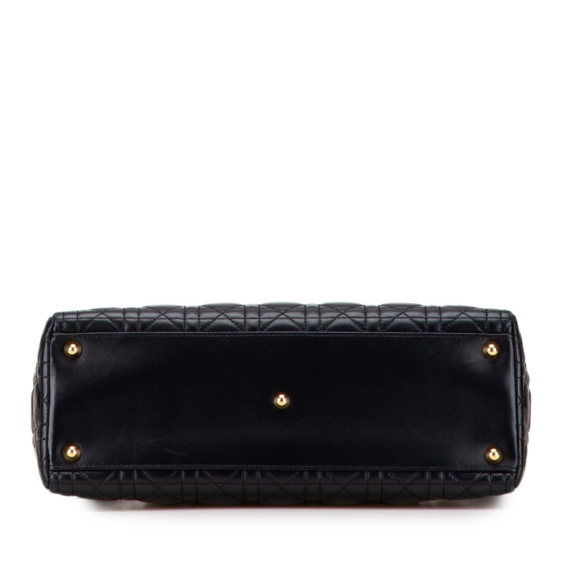 Dior Cannage Lady Satchel Bag Lambskin Large Lady Dior 8