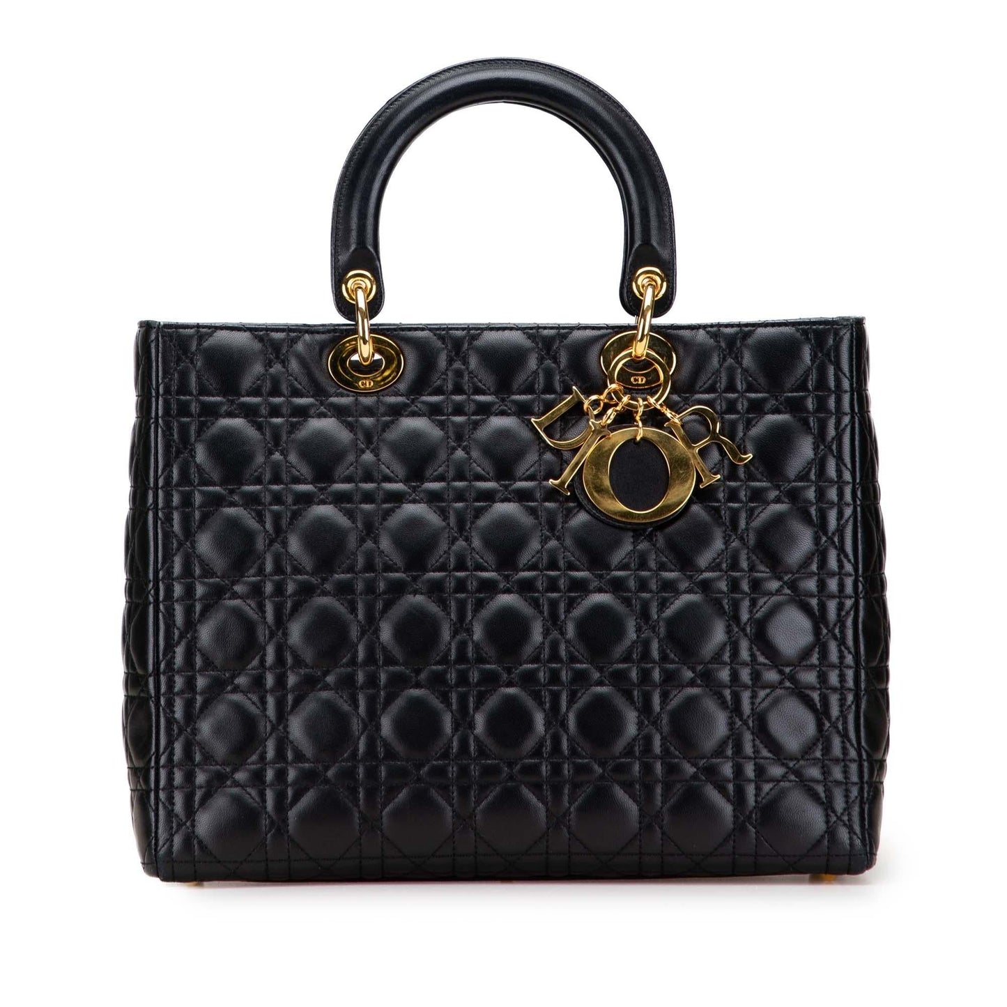 Dior Cannage Lady Satchel Bag Lambskin Large Lady Dior 8