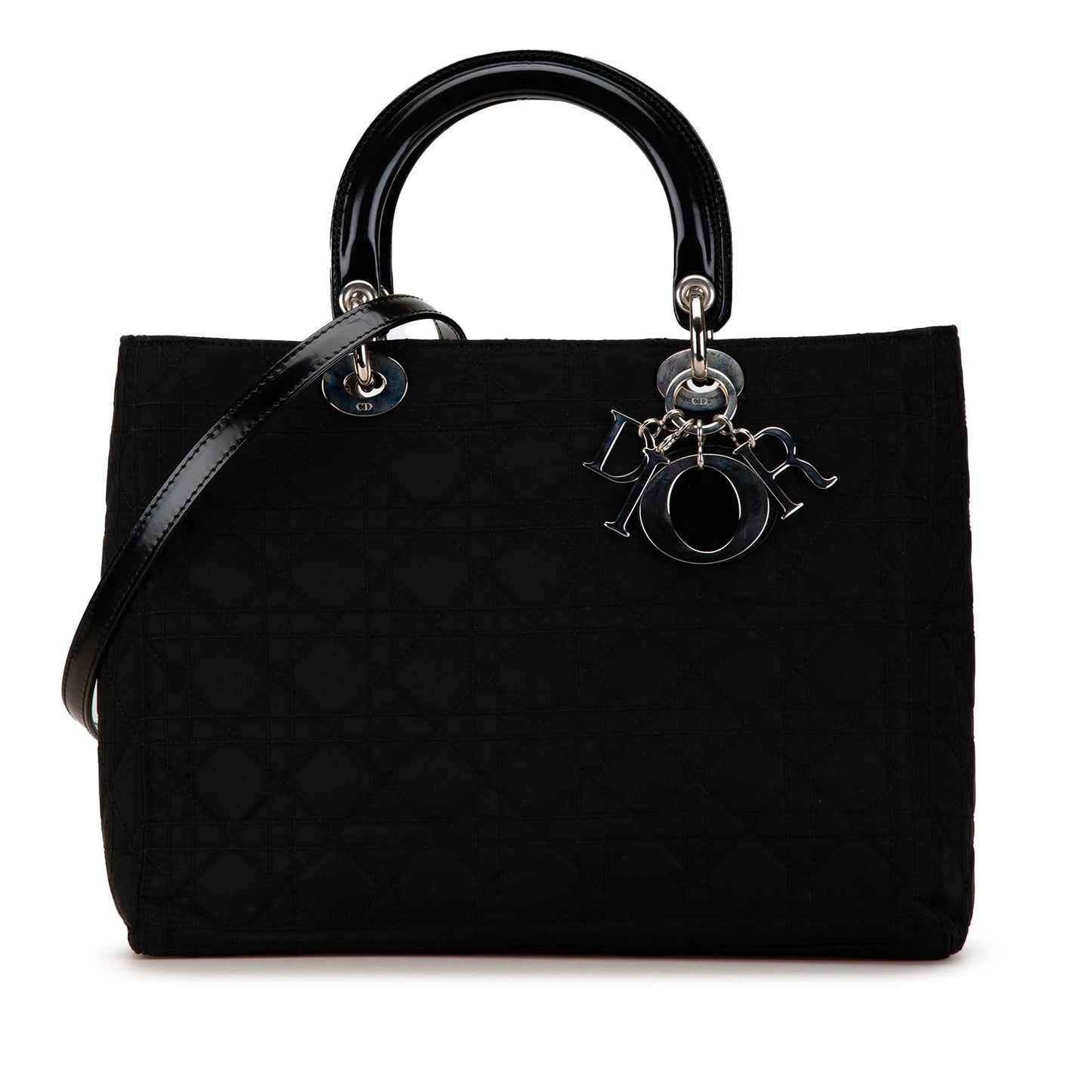 Dior Cannage Lady Shg Cl30Zq Satchel Bag Nylon Large