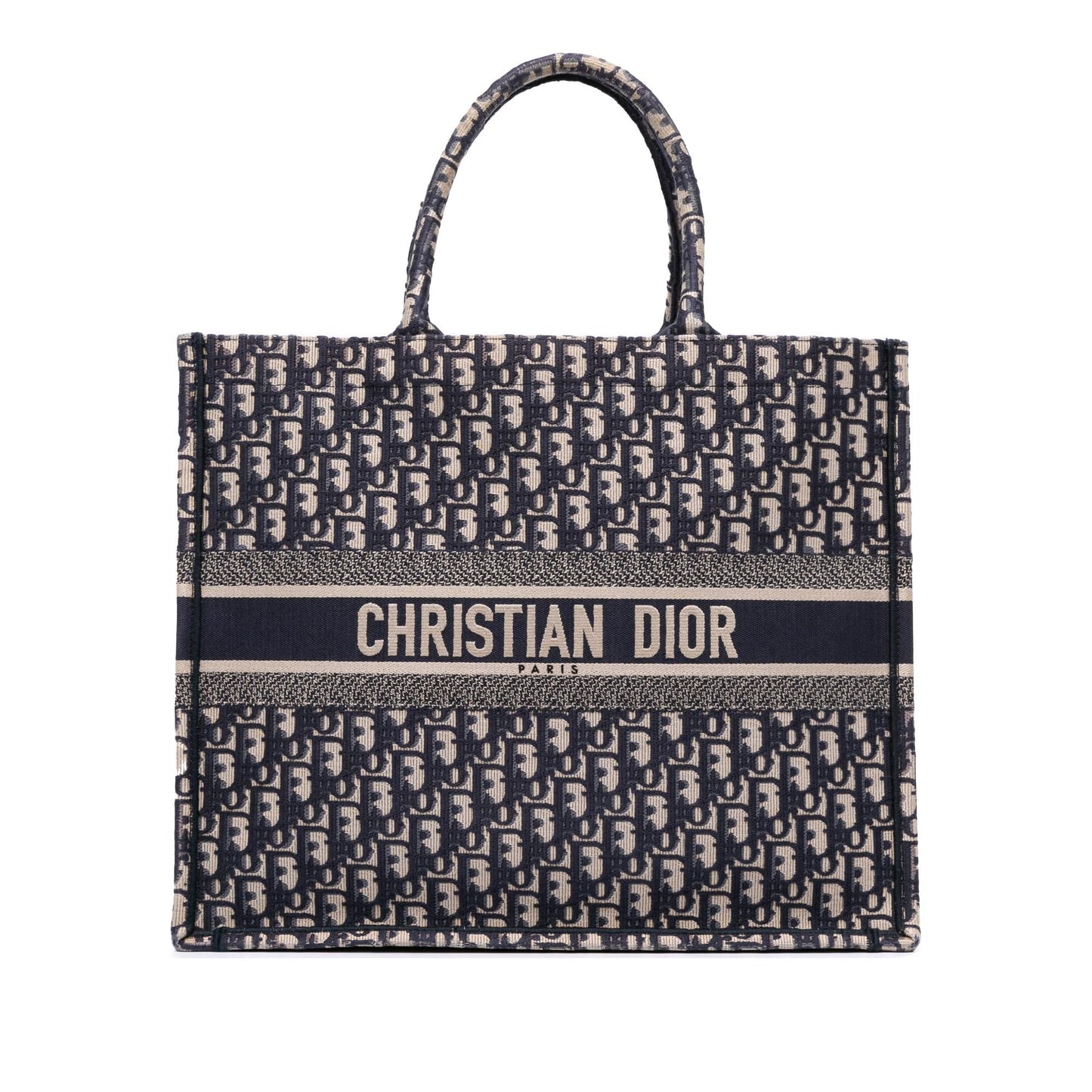 Dior Oblique Book Tote Canvas Large Tote Bag