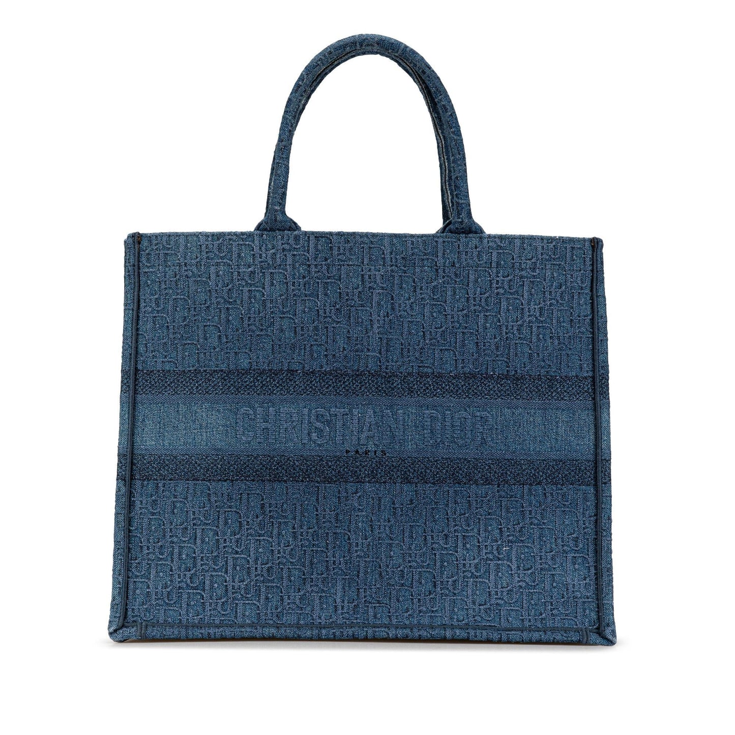 Dior Oblique Book Tote Shg 2Aretf Denim Large Tote Bag