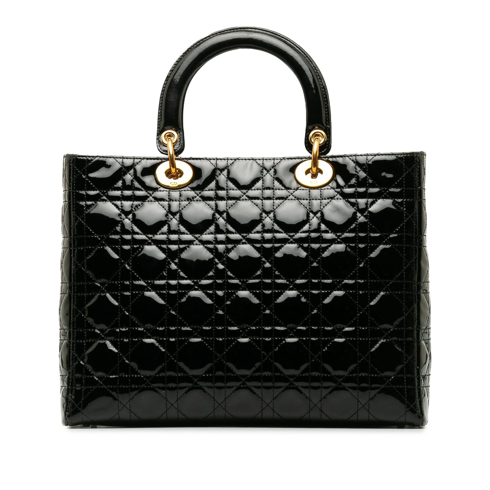 Dior Cannage Lady Shg Lbsyp7 Satchel Bag Patent Large