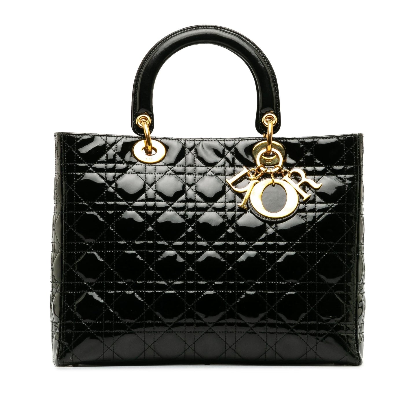 Dior Cannage Lady Shg Lbsyp7 Satchel Bag Patent Large