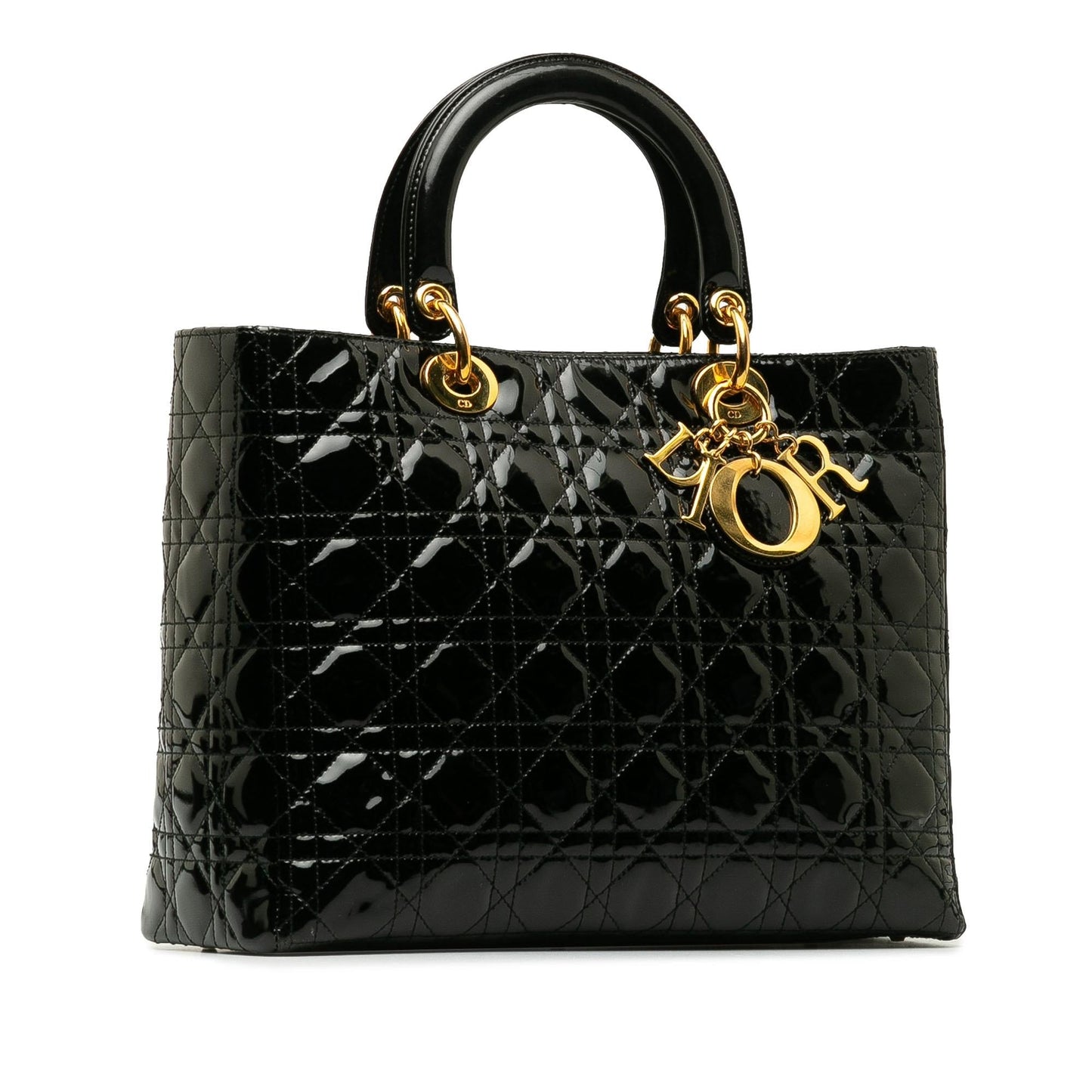 Dior Cannage Lady Shg Lbsyp7 Satchel Bag Patent Large