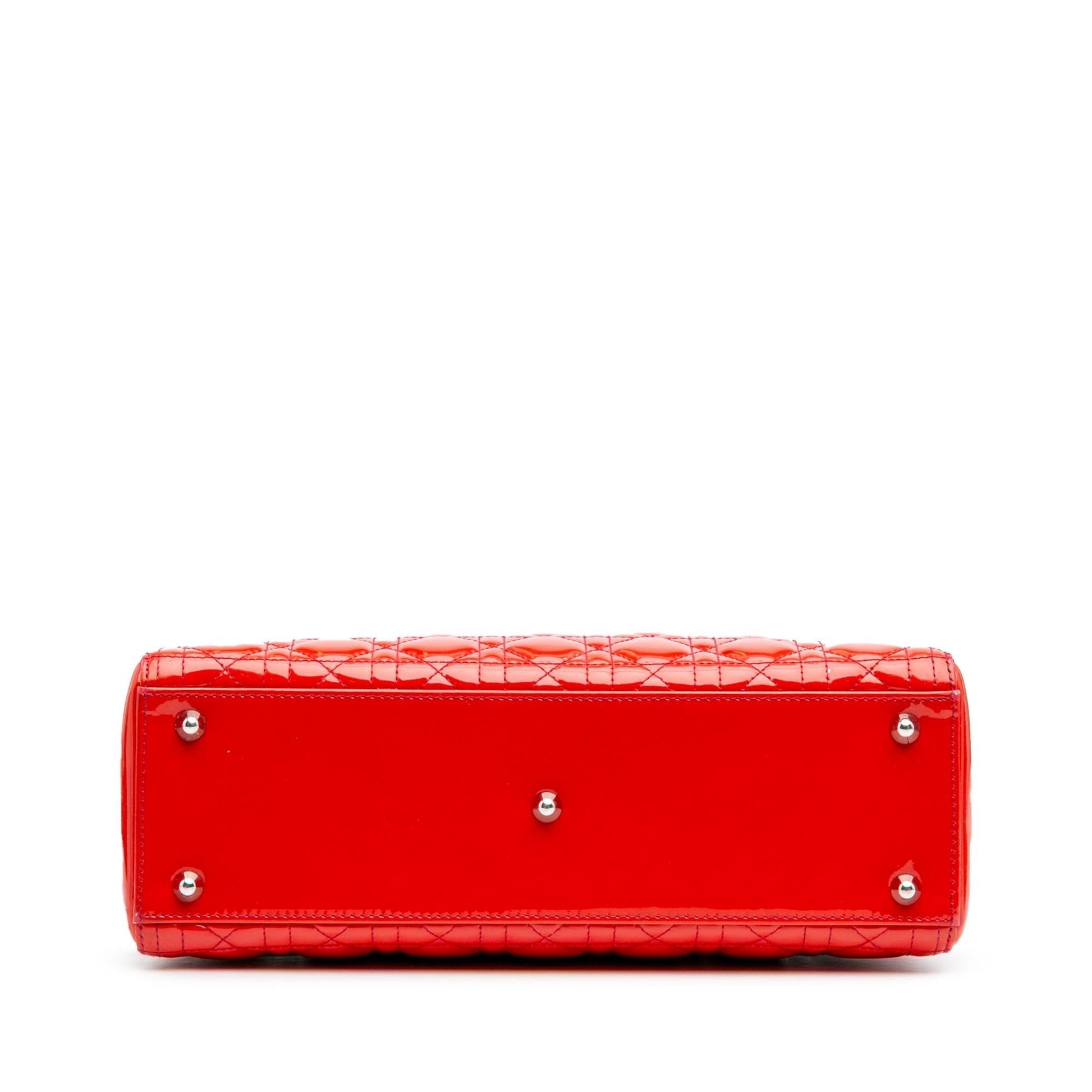 Dior Cannage Lady Satchel Bag Patent Large Lady Dior 2