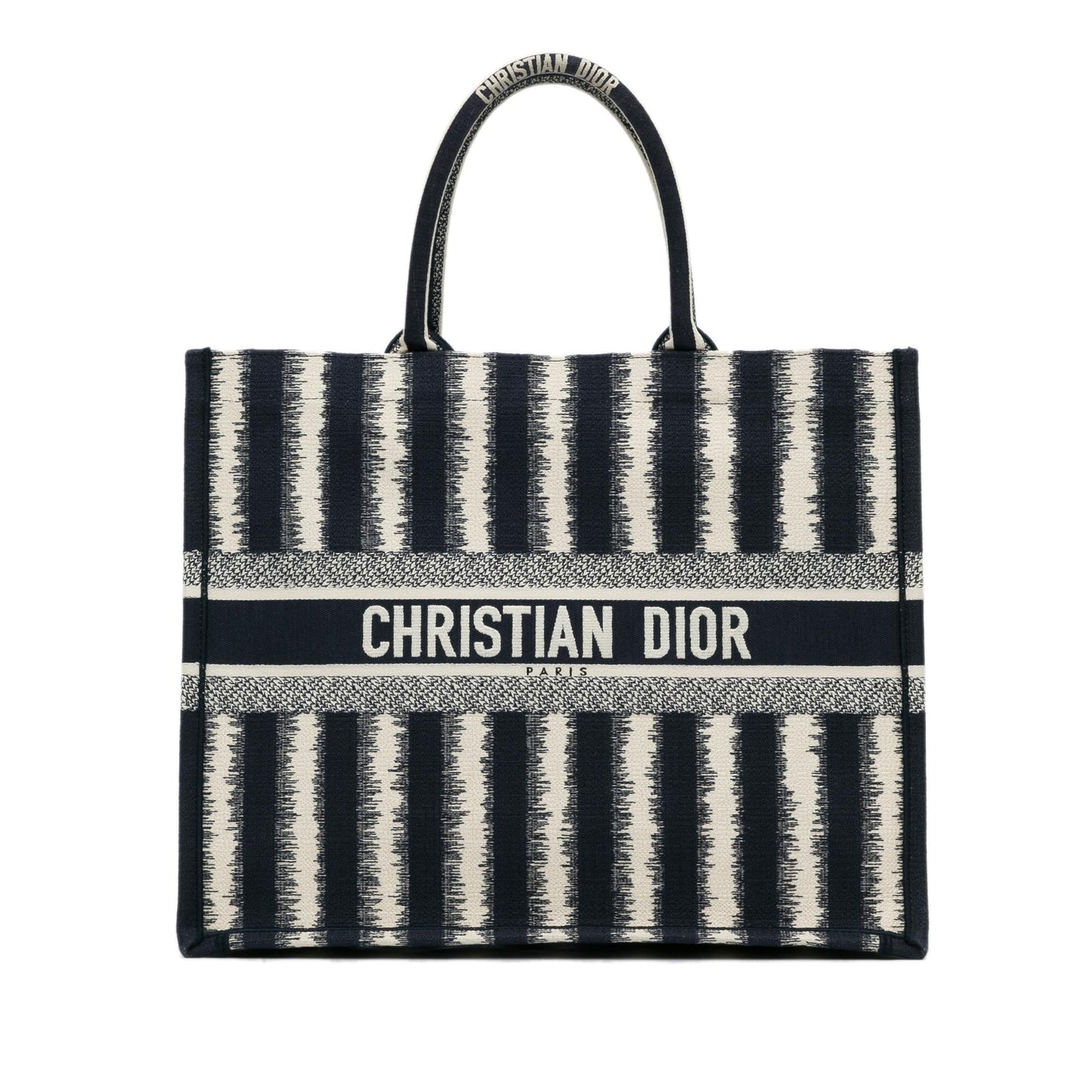 Dior Striped Book Tote Shg Wrxhgk Large Tote Bag