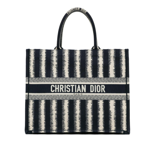 Dior Striped Book Tote Shg Wrxhgk Large Tote Bag