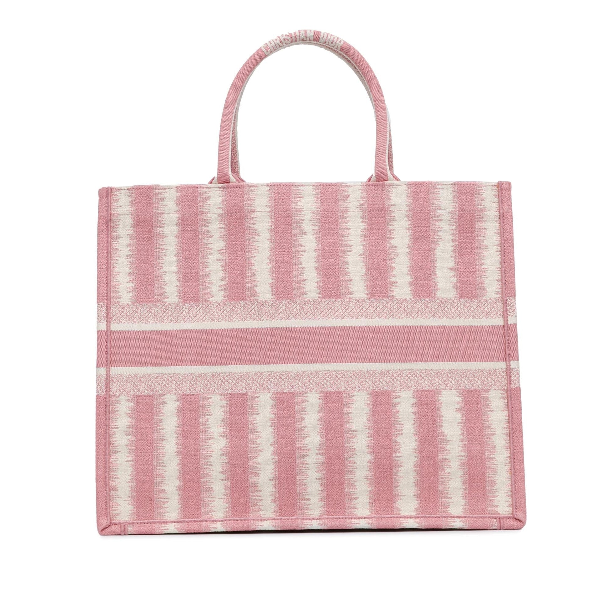 Dior Striped Book Tote Shg Pntpns Large Tote Bag