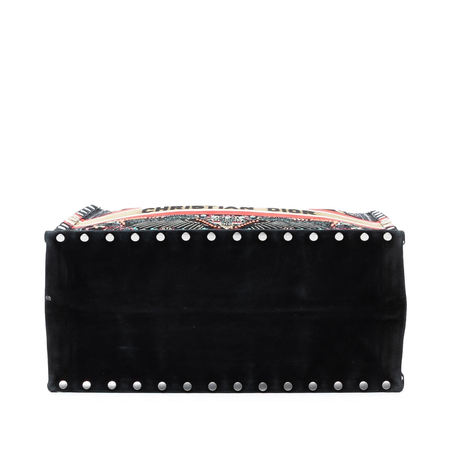 Dior Studded Velvet Heart Lights Book Tote Large Embroidered Tote Bag