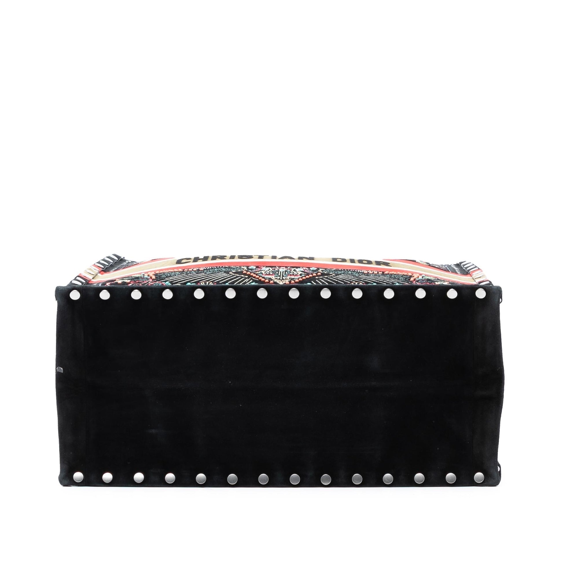 Dior Studded Velvet Heart Lights Book Tote Large Embroidered Tote Bag