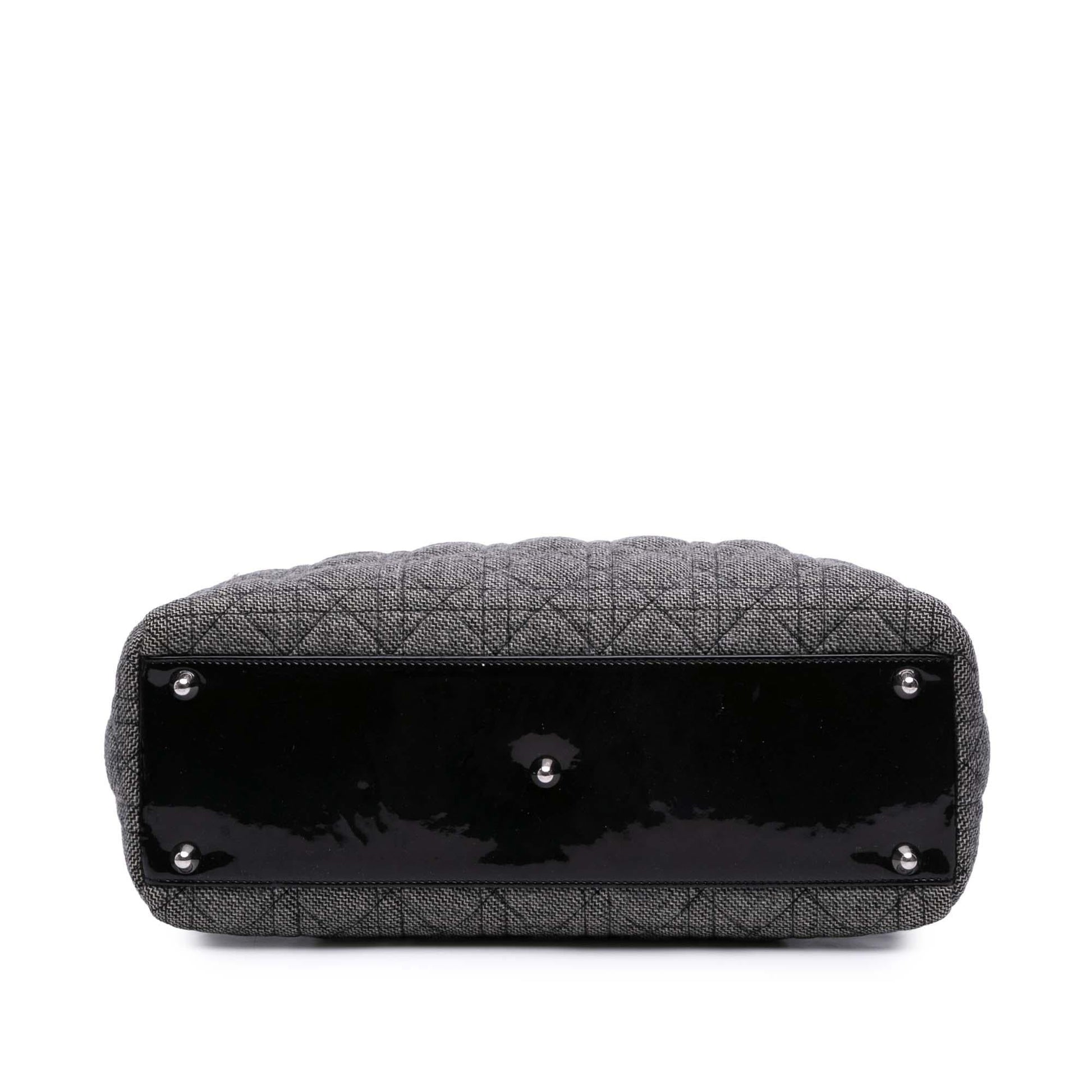 Dior Tweed Cannage Lady Satchel Bag Large Lady Dior 1
