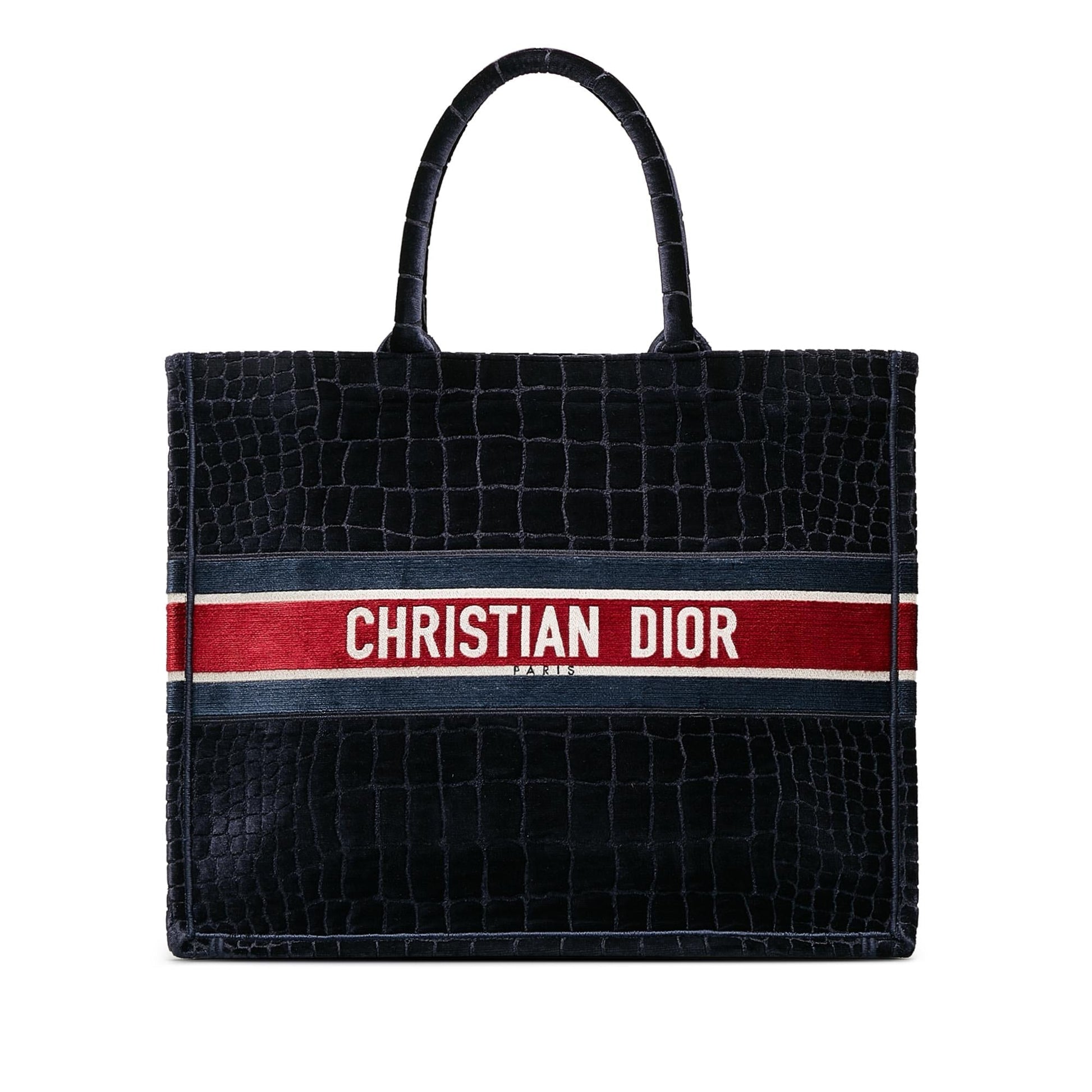 Dior Velvet Book Tote Shg Zvjstj Large Embossed Tote Bag