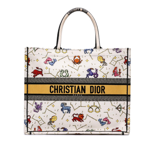 Dior Zodiac Pixel Zodiac Book Tote Large Tote Bag