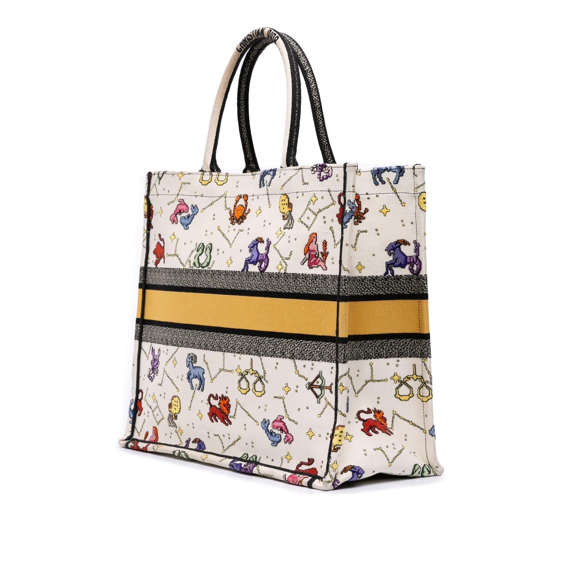 Dior Zodiac Pixel Zodiac Book Tote Large Tote Bag