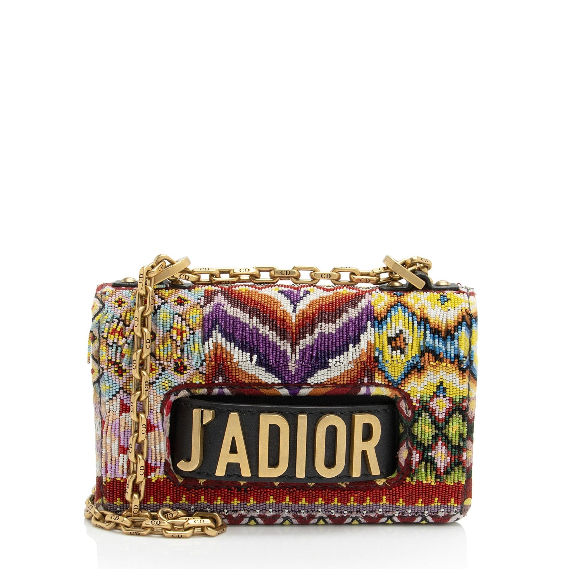 Dior Beaded A Bag Shf Bgcnxp Leather Flap Shoulder Bag
