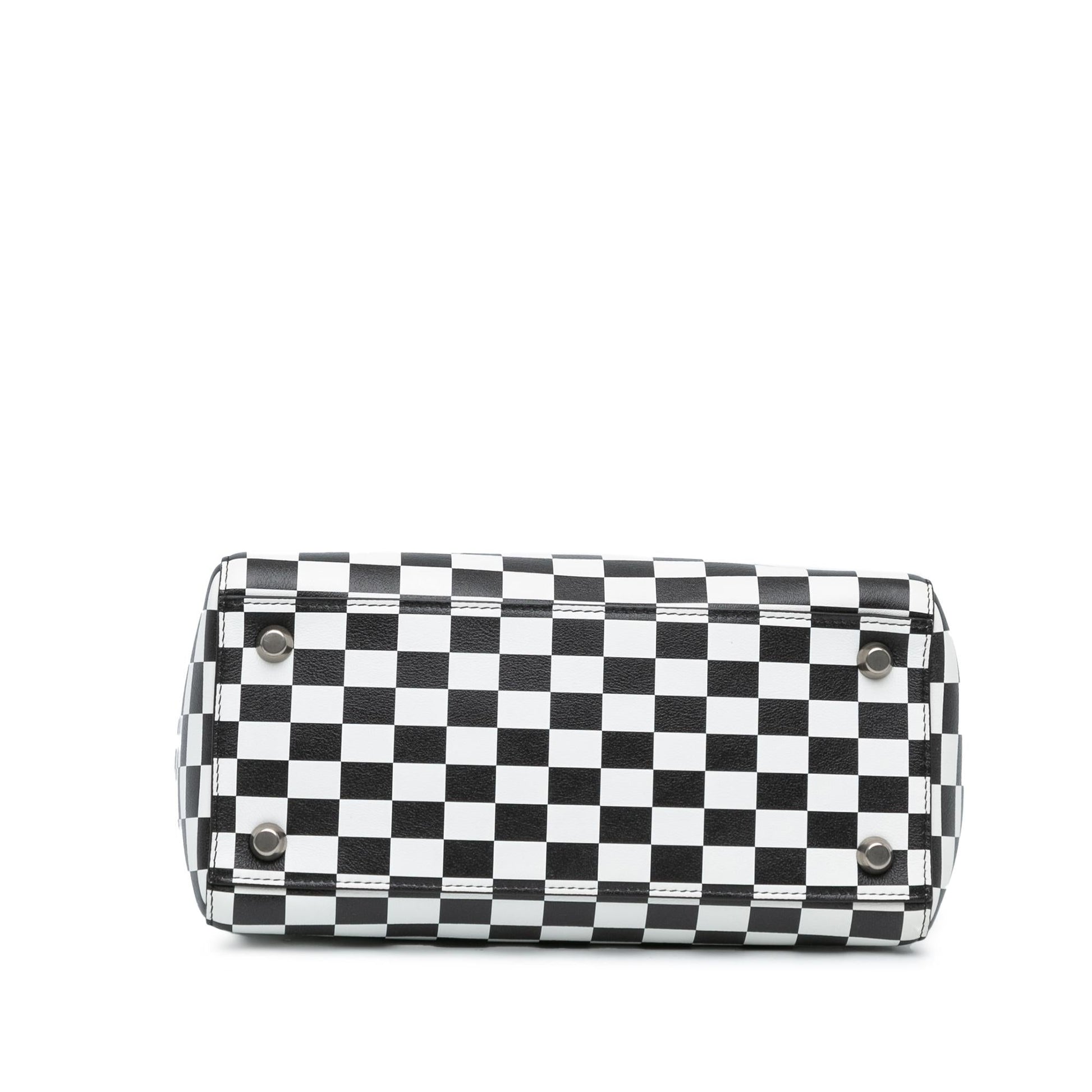 Dior Calfskin Checkered Lady Satchel Bag Medium Checkered Lady Dior