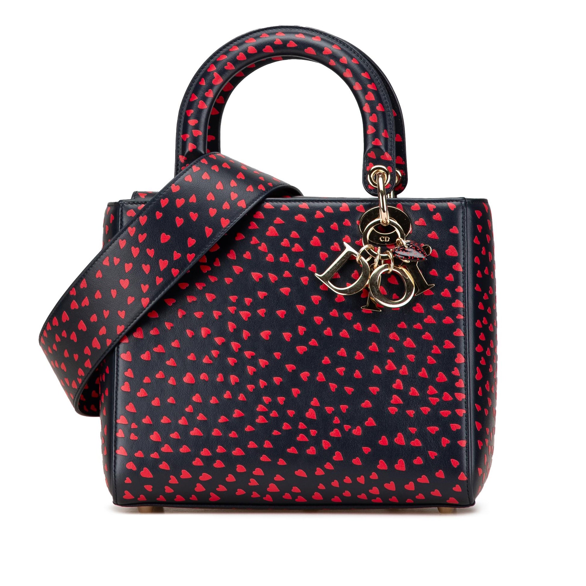 Dior Calfskin Love Paris Lady Satchel Bag Medium