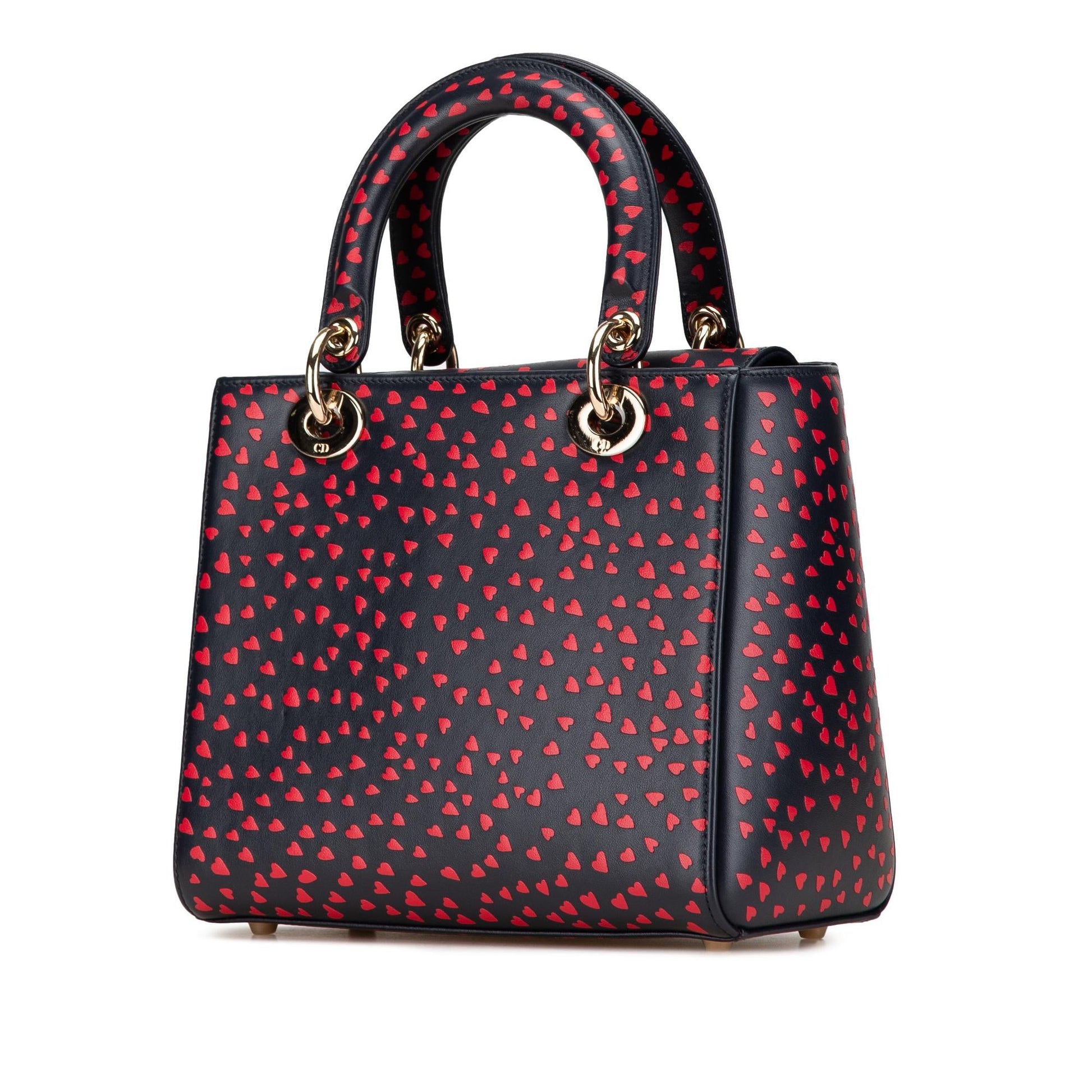 Dior Calfskin Love Paris Lady Satchel Bag Medium Paris Lady Dior