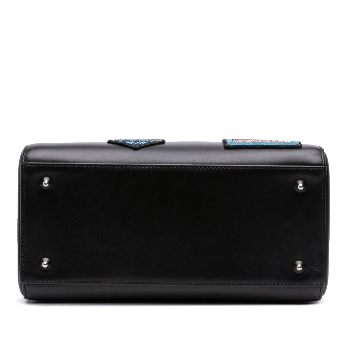 Dior Calfskin Patch Embellished Lady Satchel Bag Medium