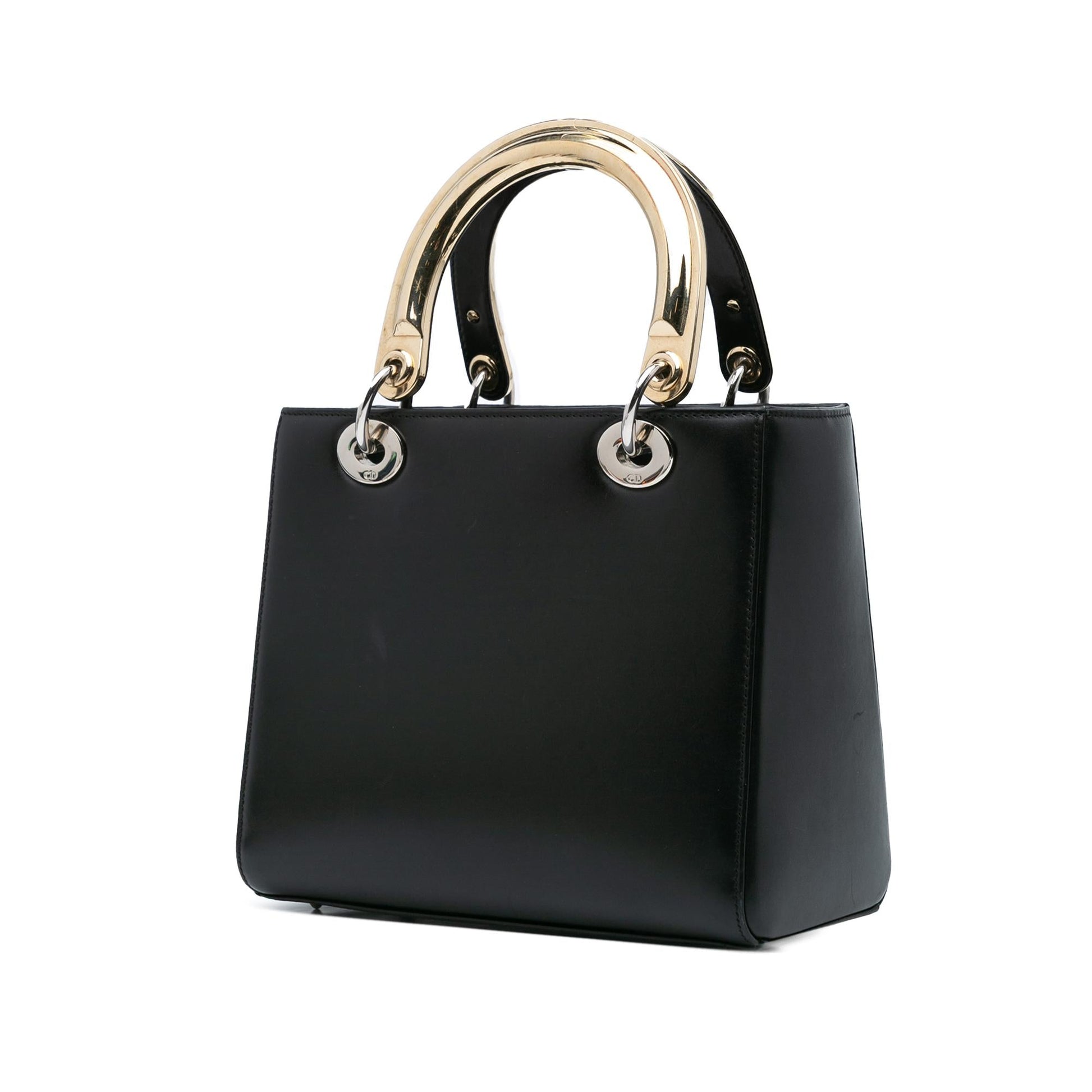Dior Calfskin Patch Embellished Lady Satchel Bag Medium Lady Dior 1