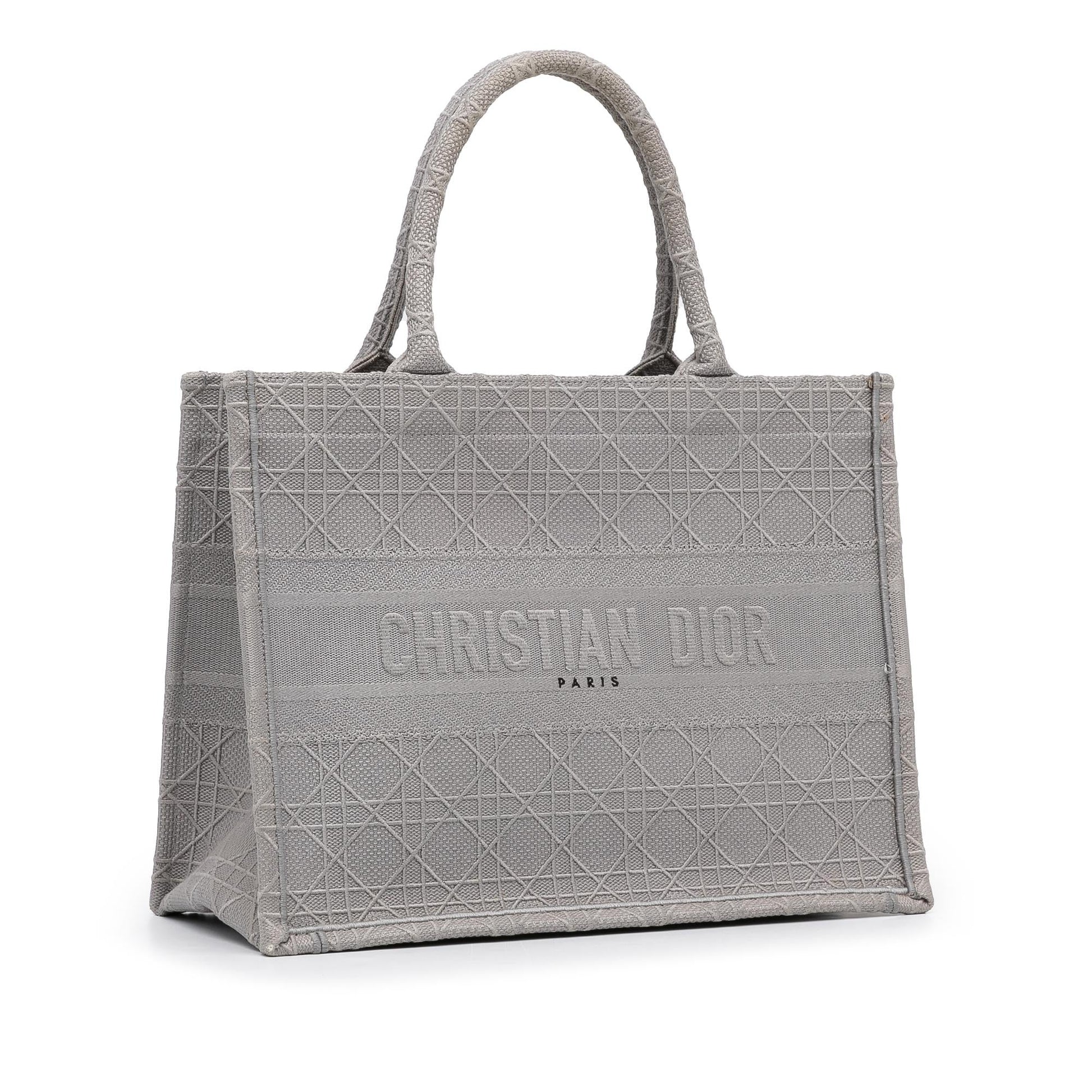 Dior Cannage Book Tote Medium Embroidered Tote Bag