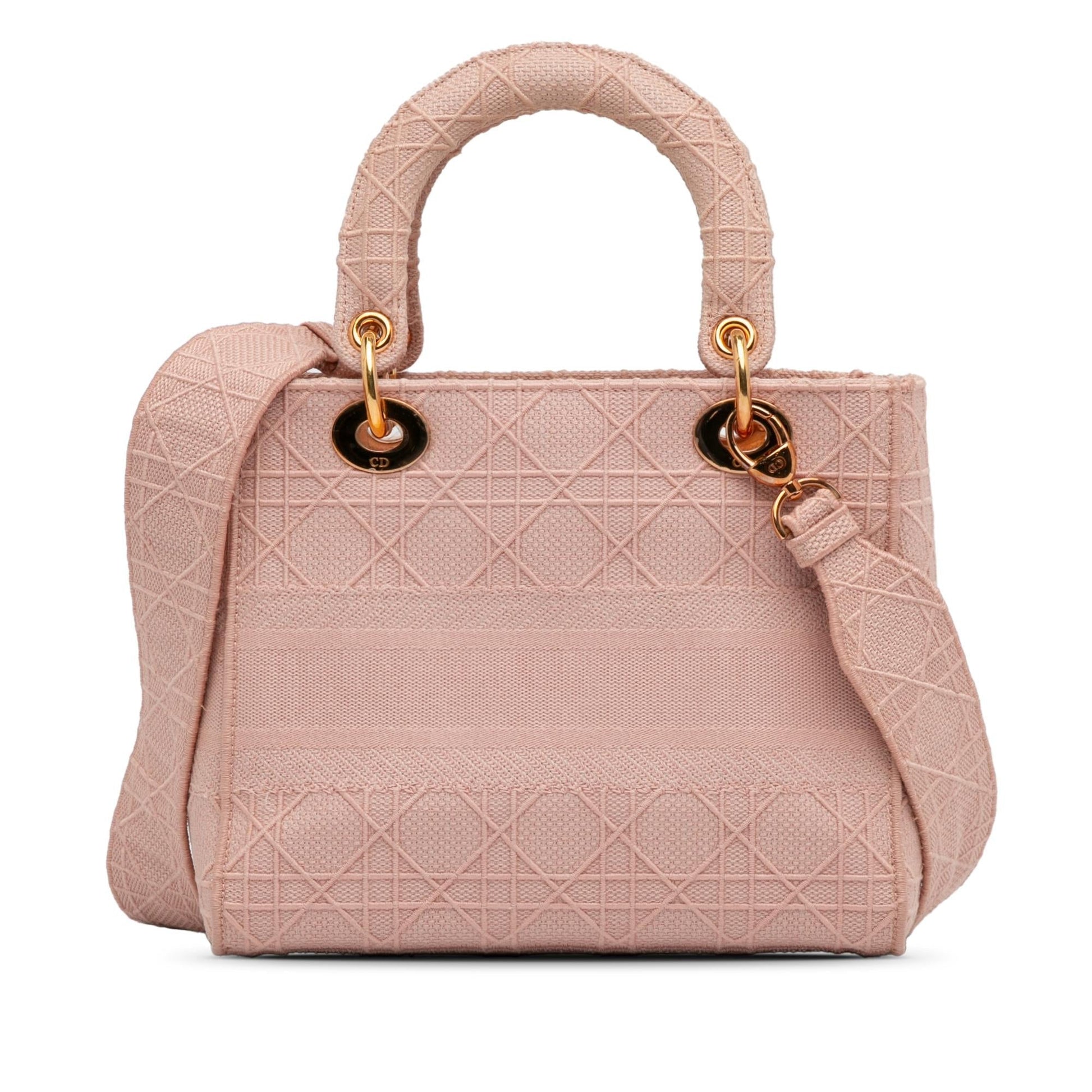 Dior Cannage Lady Lite Shg 7Llors Satchel Bag Medium