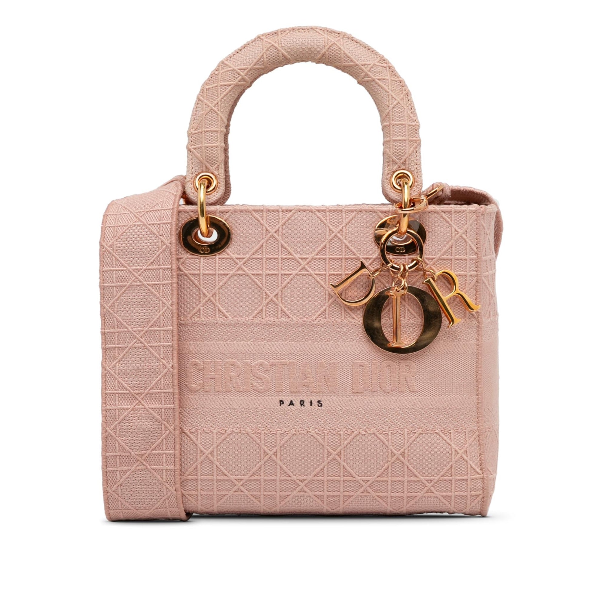 Dior Cannage Lady Lite Shg 7Llors Satchel Bag Medium