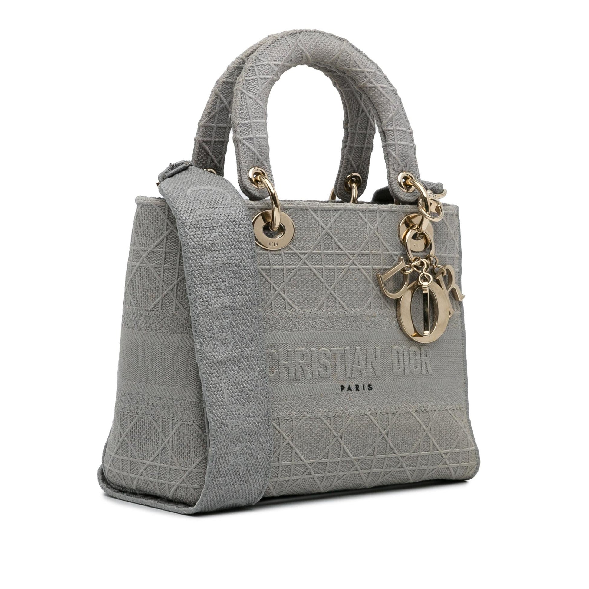 Dior Cannage Lady Lite Shg Vbmpdy Satchel Bag Medium