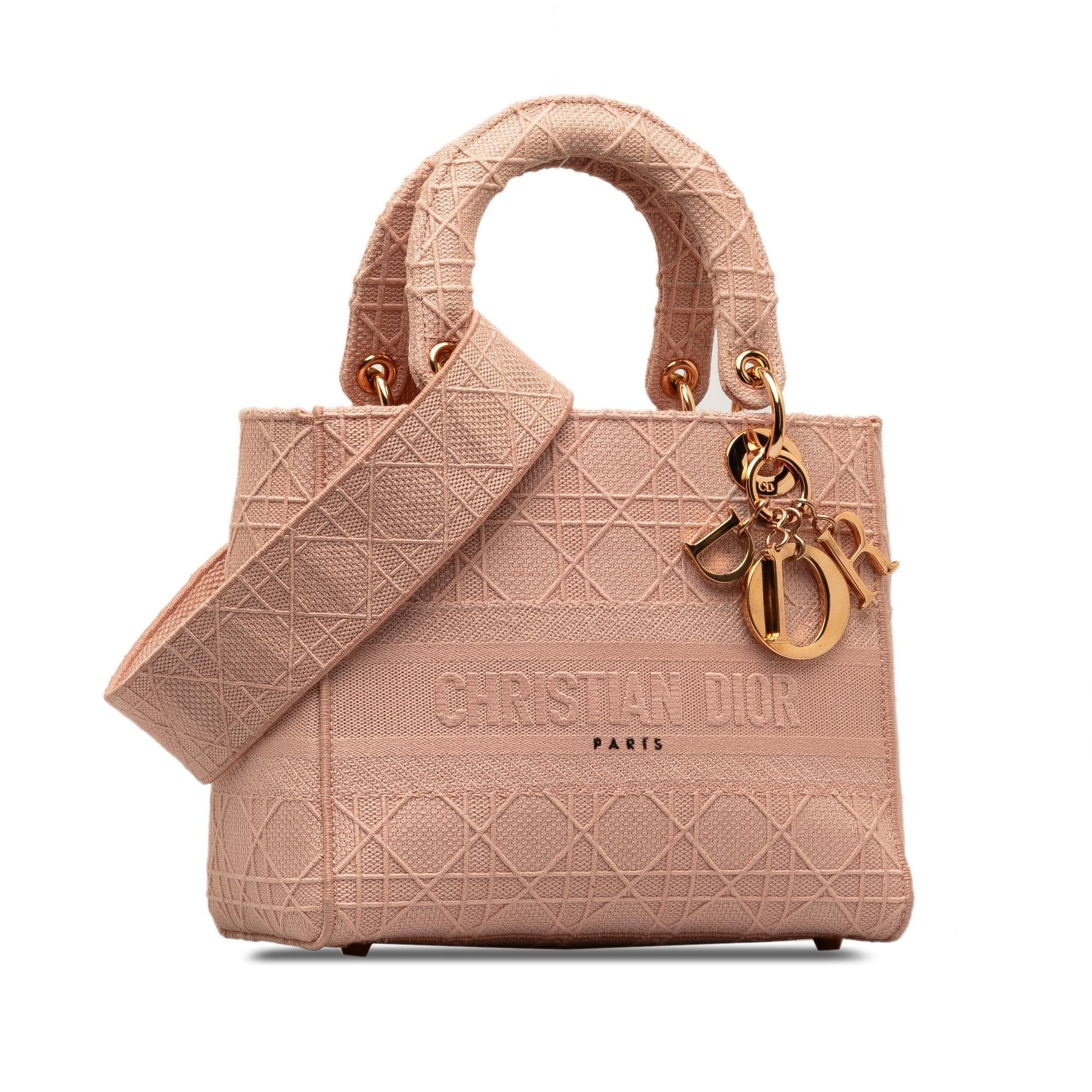 Dior Cannage Lady Lite Shg Oaspya Satchel Bag Medium